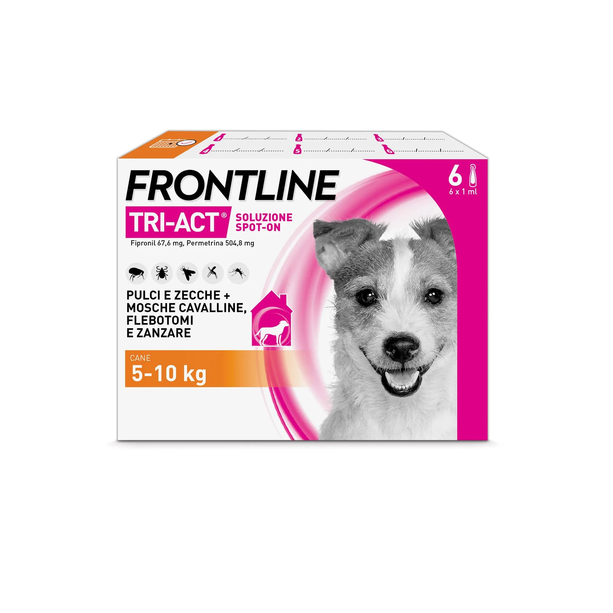 Frontline Tri-Act per Cani 5-10kg, 6 pipette - immagine 1