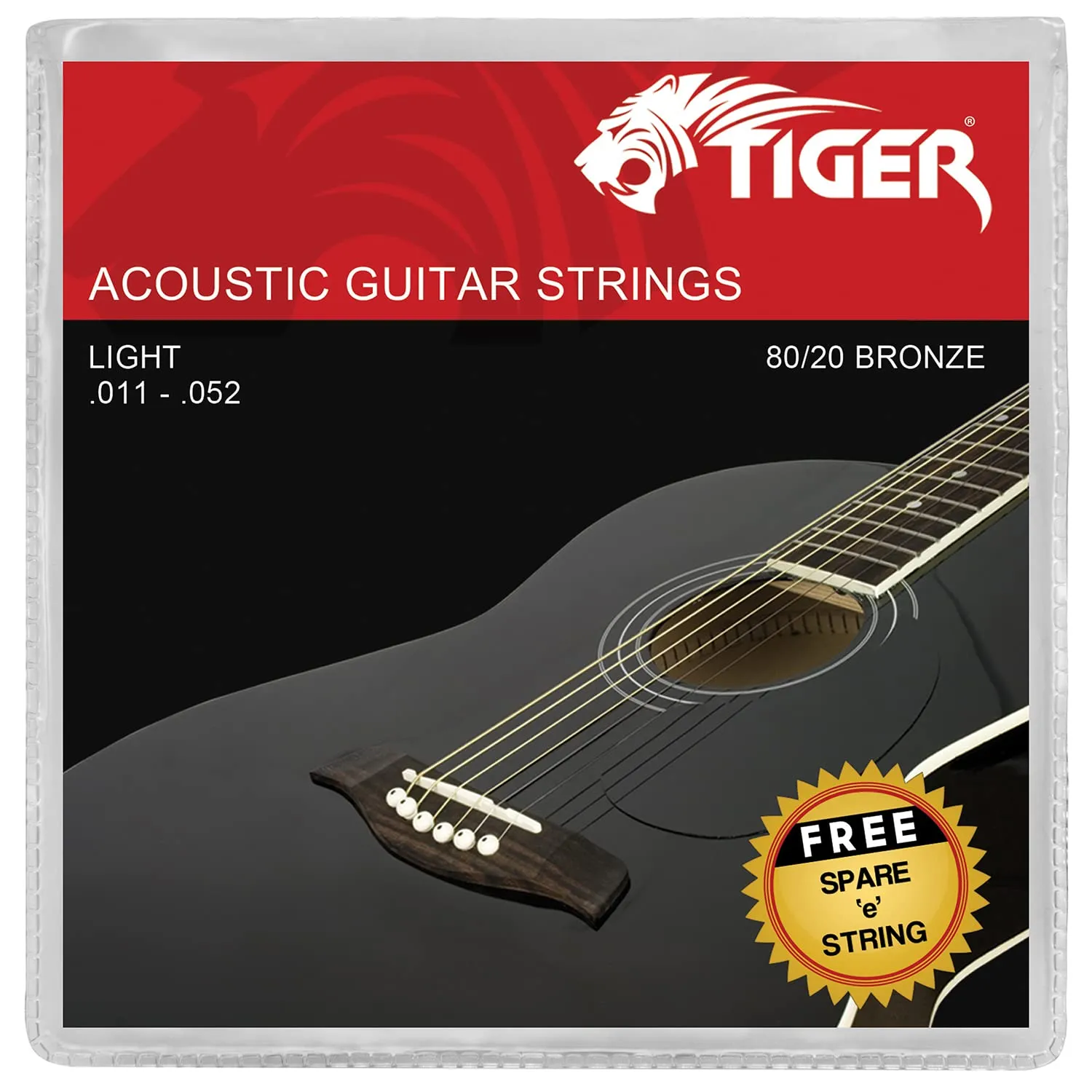 Tiger Chitarra Acustica Super Light (11-52) Set, Confezione da 5 - immagine 2