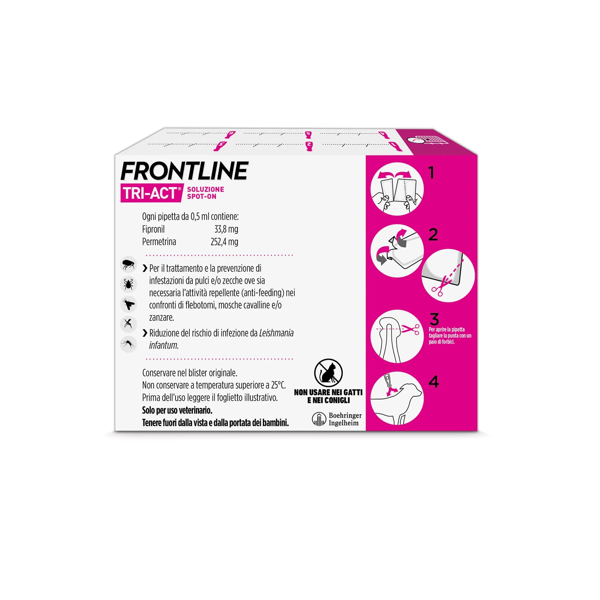 Frontline TriAct for Dogs XS (2-5kg), 6 Pipettes - immagine 2