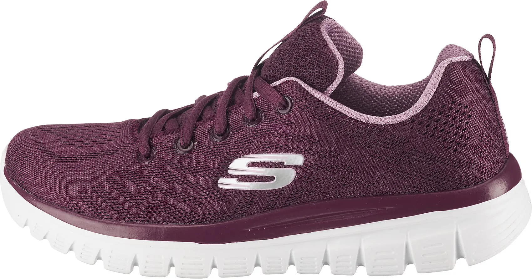 Skechers Donna Graceful Get Connected Trainers, Wine Mesh/Lavender Trim, 36 EU - immagine 2