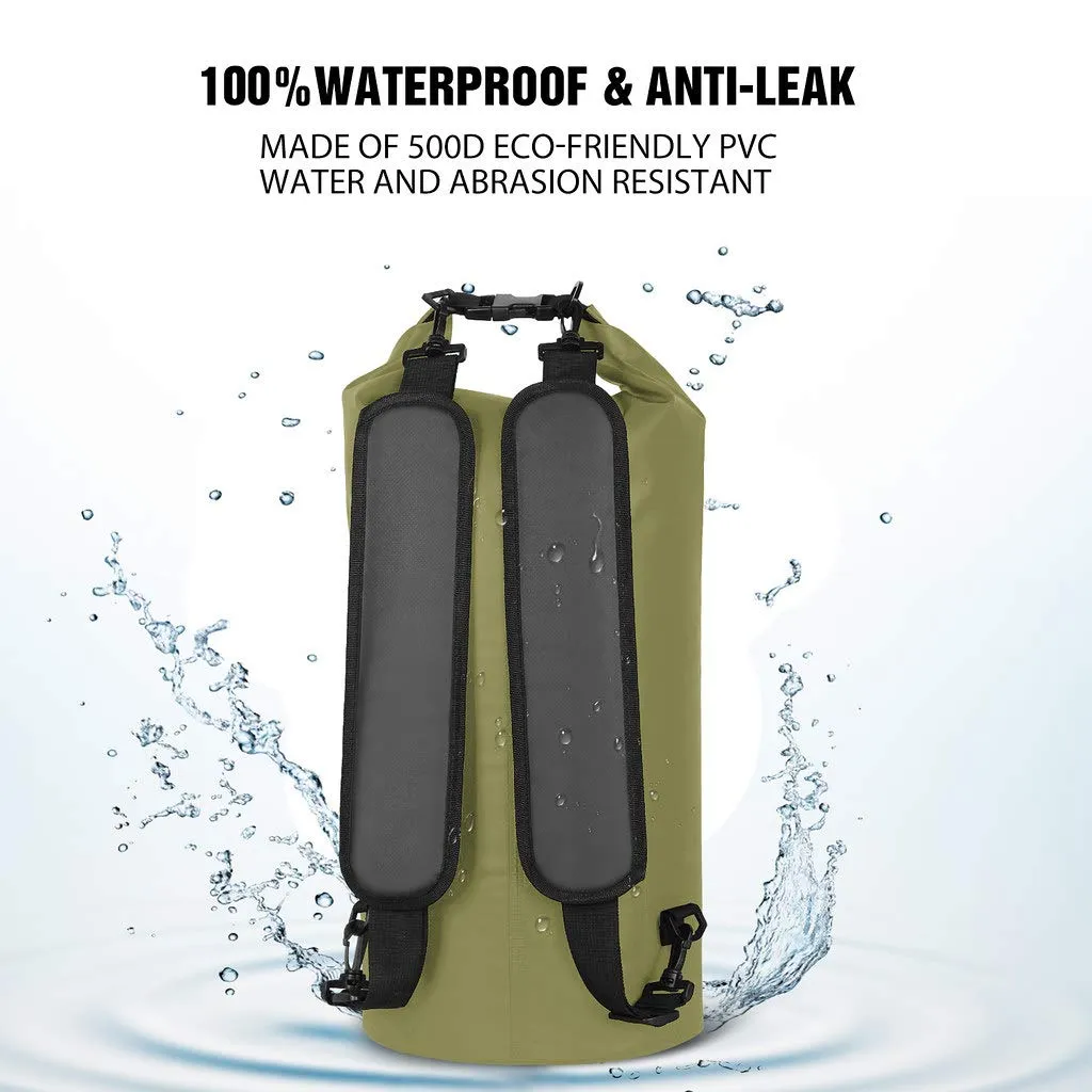 Unigear Borsa Impermeabile Dry Bag 30L Verde Militare - immagine 2