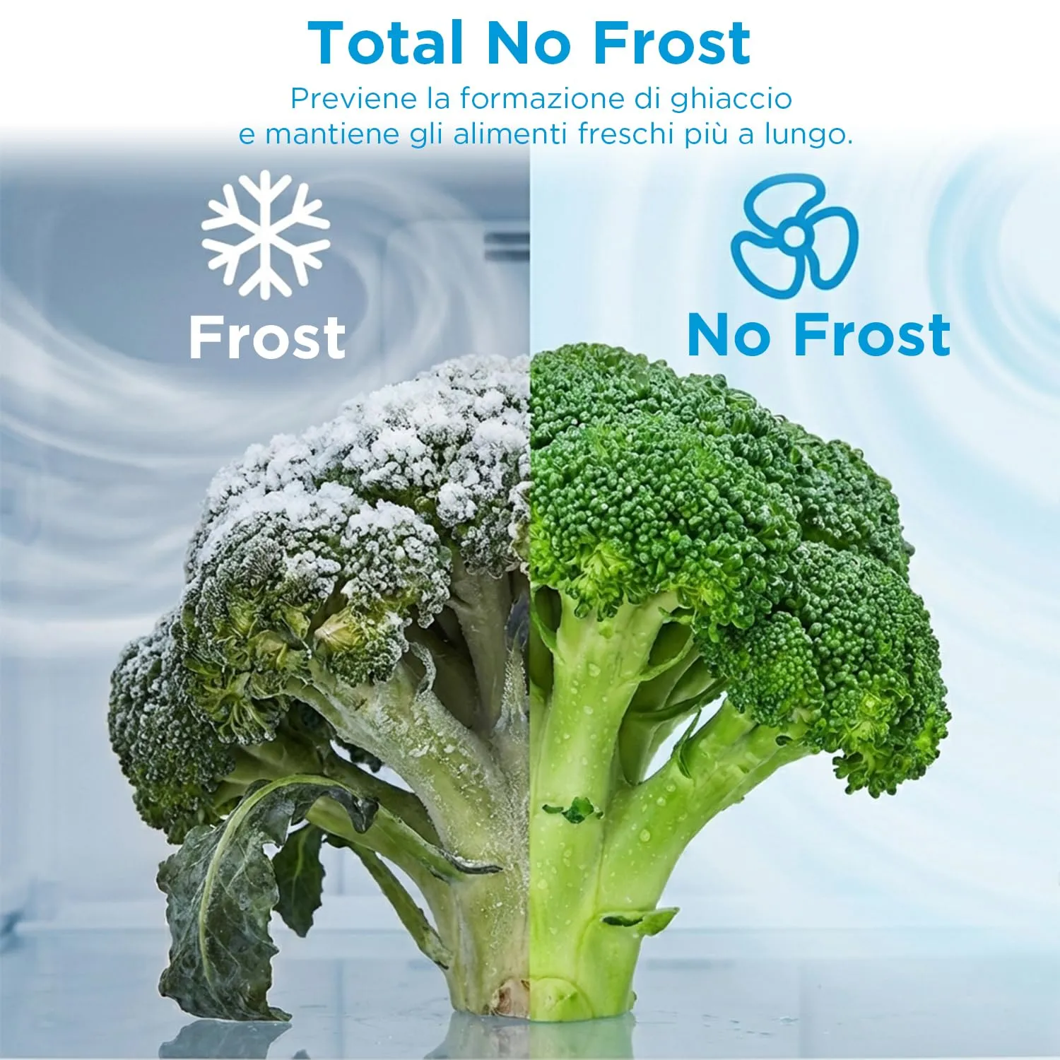 Midea Frigorifero Combinato Total No Frost 378L Classe A MDRB521MGA46D Inox - immagine 7