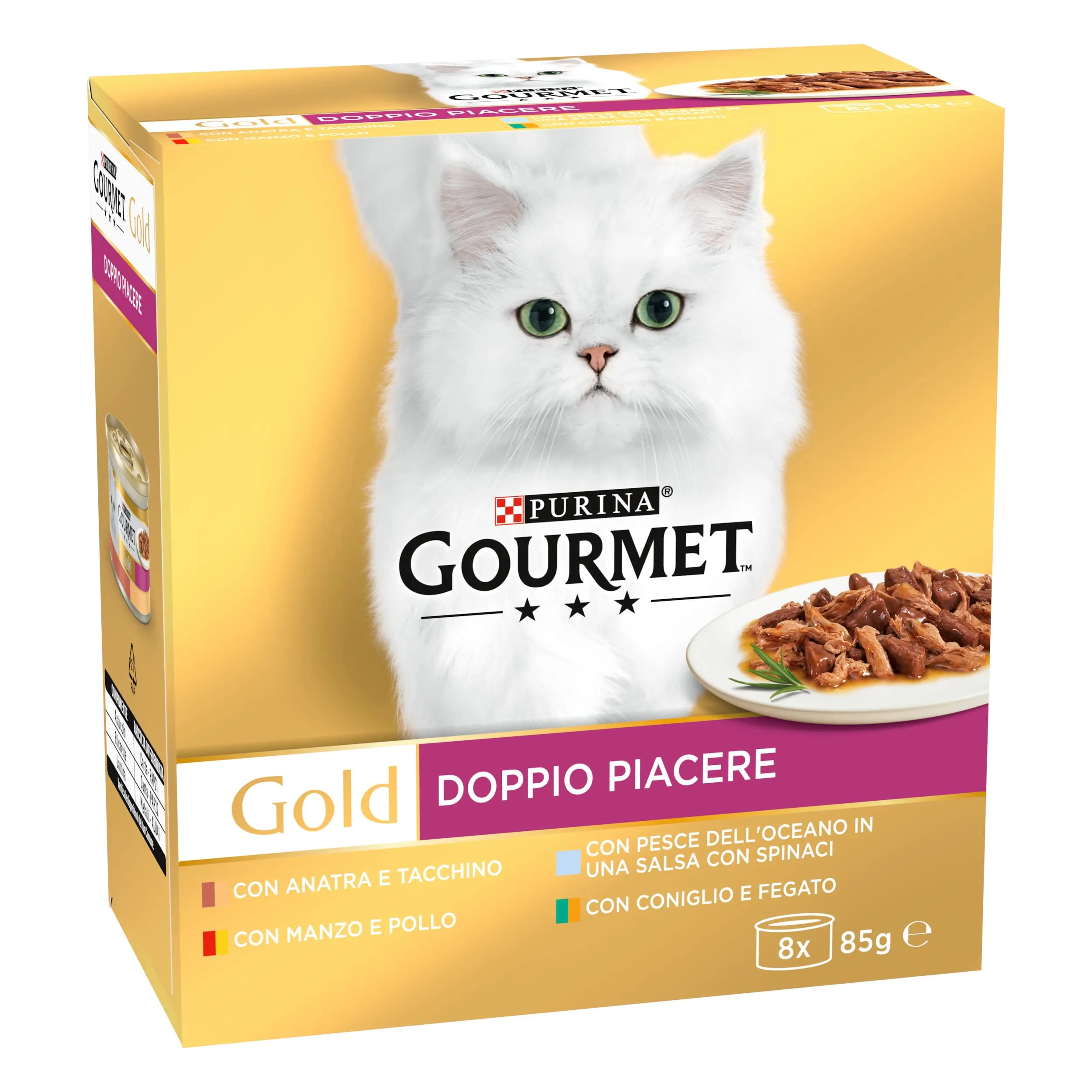 Gourmet Gold Doppio Piacere Cibo Umido per Gatti, 96 Lattine da 85g - immagine 2