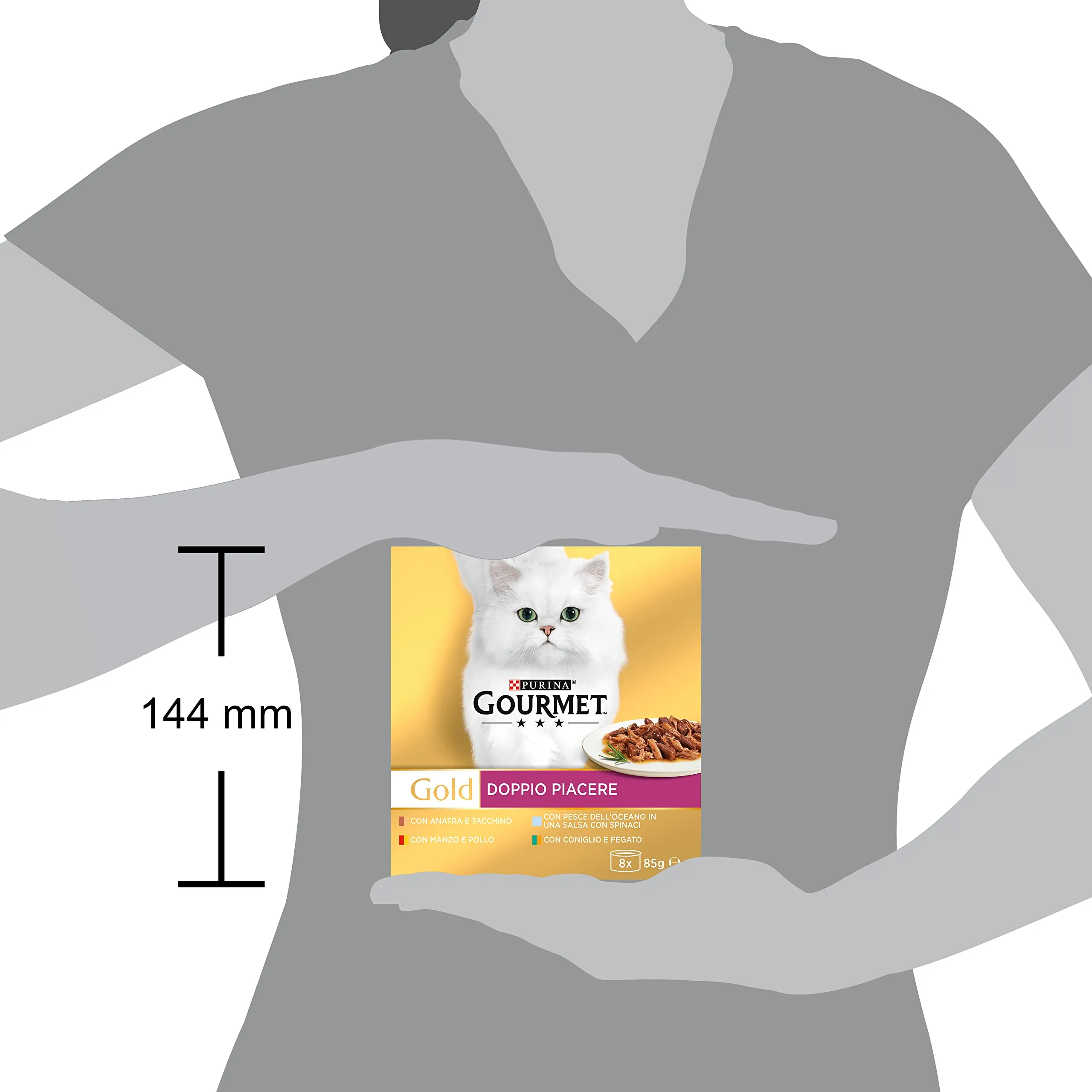 Gourmet Gold Doppio Piacere Cibo Umido per Gatti, 96 Lattine da 85g - immagine 4