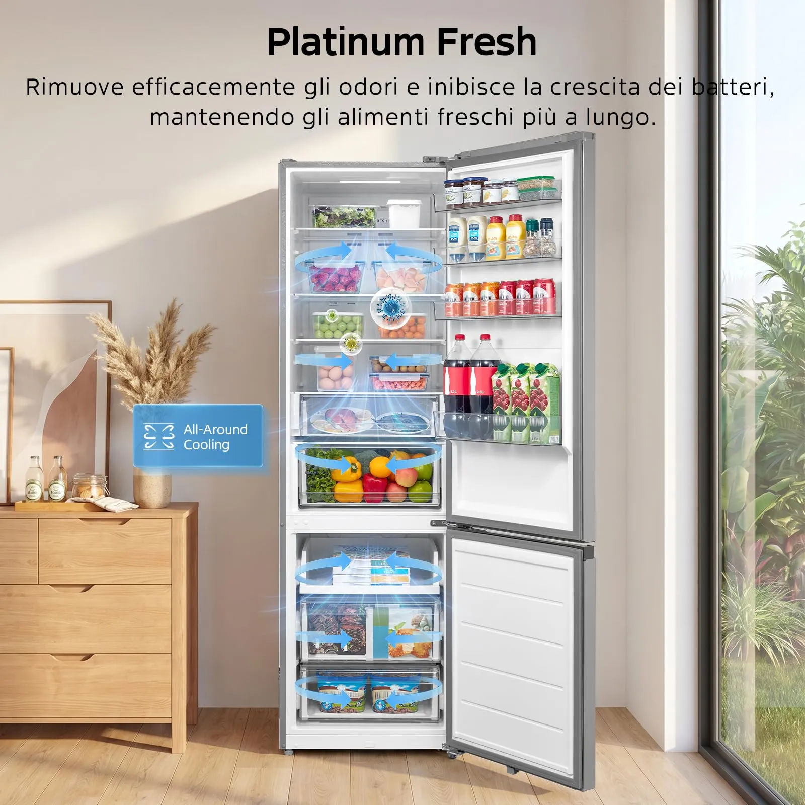 Midea Space Master No Frost Combinato 442L, MERB445MIC46 - immagine 7