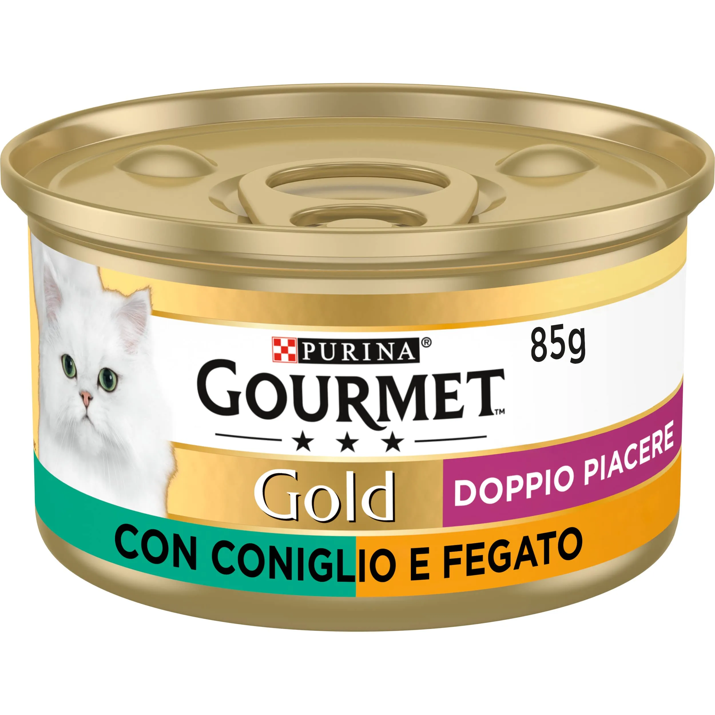 Gourmet Gold Doppio Piacere Cibo Umido per Gatti, Coniglio e Fegato, 24 Lattine da 85g - immagine 2
