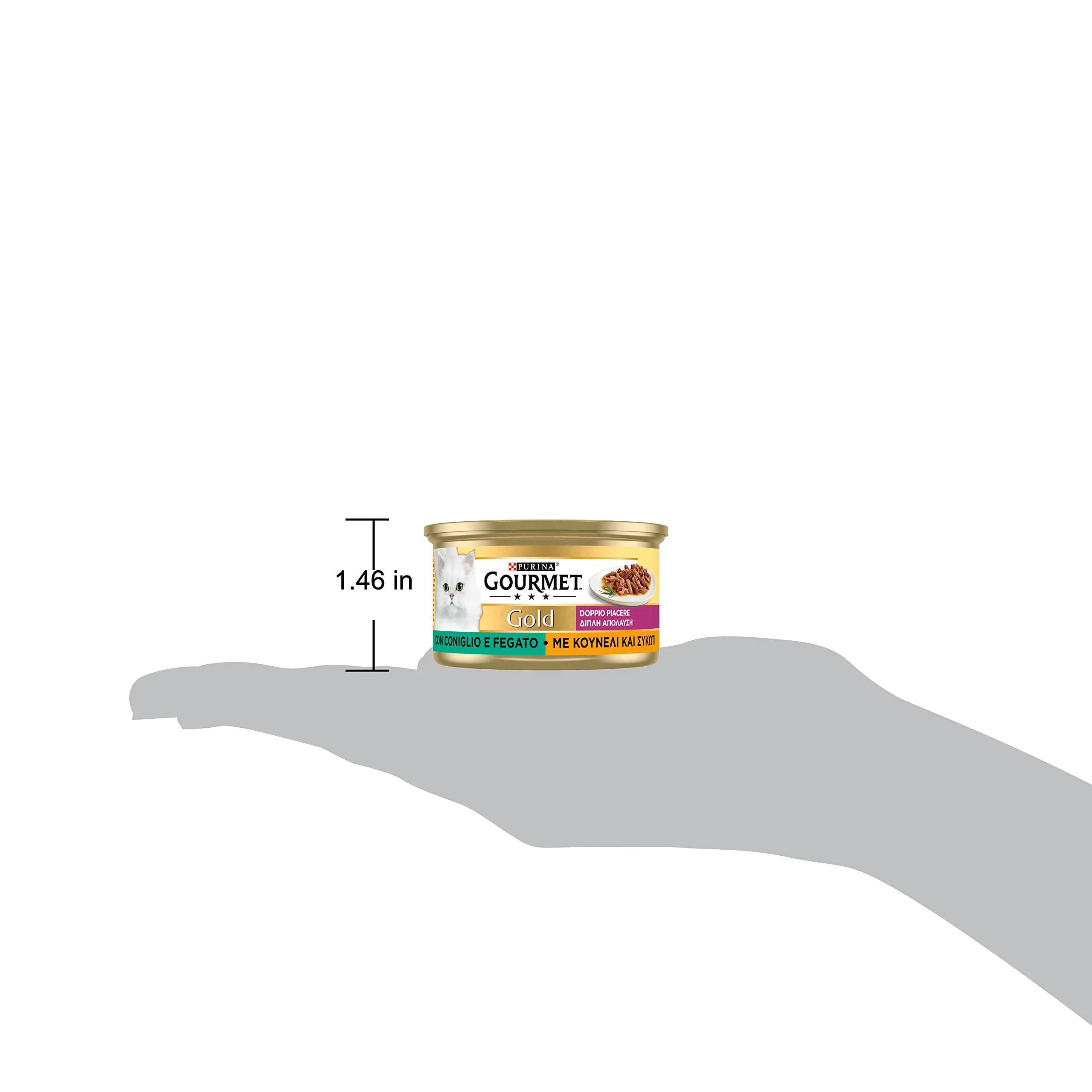 Gourmet Gold Doppio Piacere Cibo Umido per Gatti, Coniglio e Fegato, 24 Lattine da 85g - immagine 4