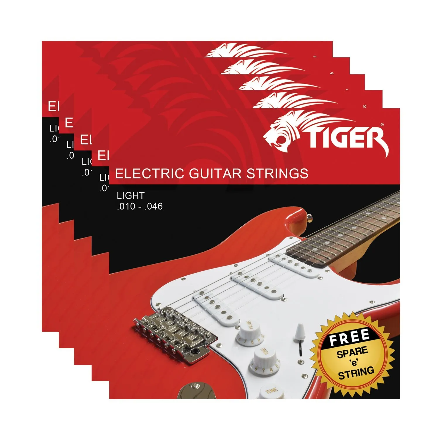 Tiger Electric Guitar Strings, Set of 5 (10-46) - immagine 1