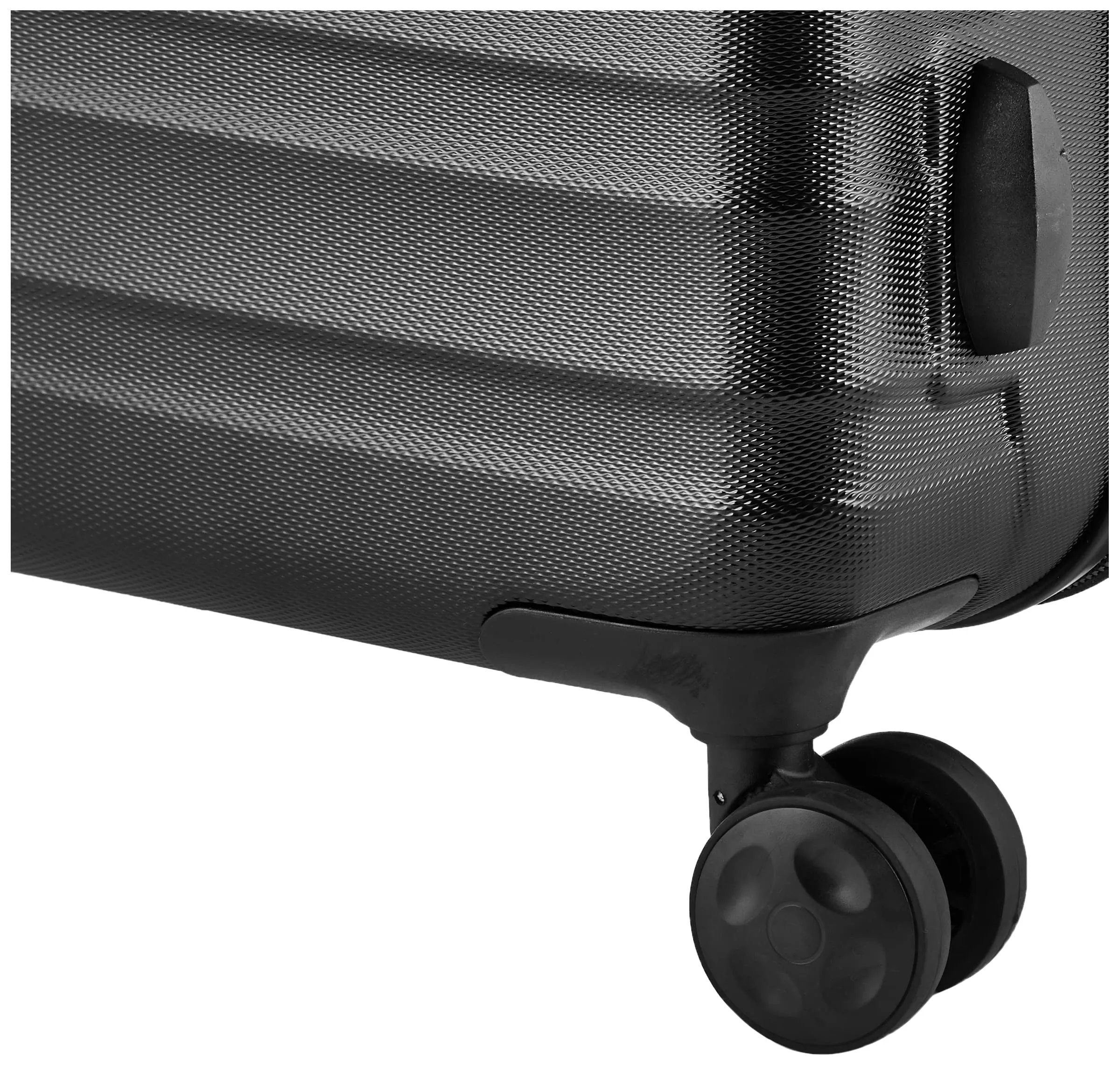 Amazon Basics Valigia Rigida Piccola Espandibile in ABS, 4 Ruote Doppie, 55 x 37,5 x 25,5cm - Nero - immagine 4