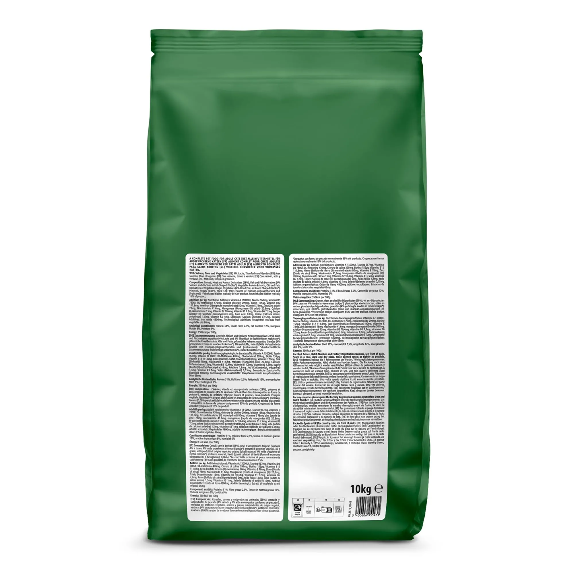 by Amazon Alimento secco completo per gatti adulti con salmone, tonno e verdure, 10 kg - immagine 8