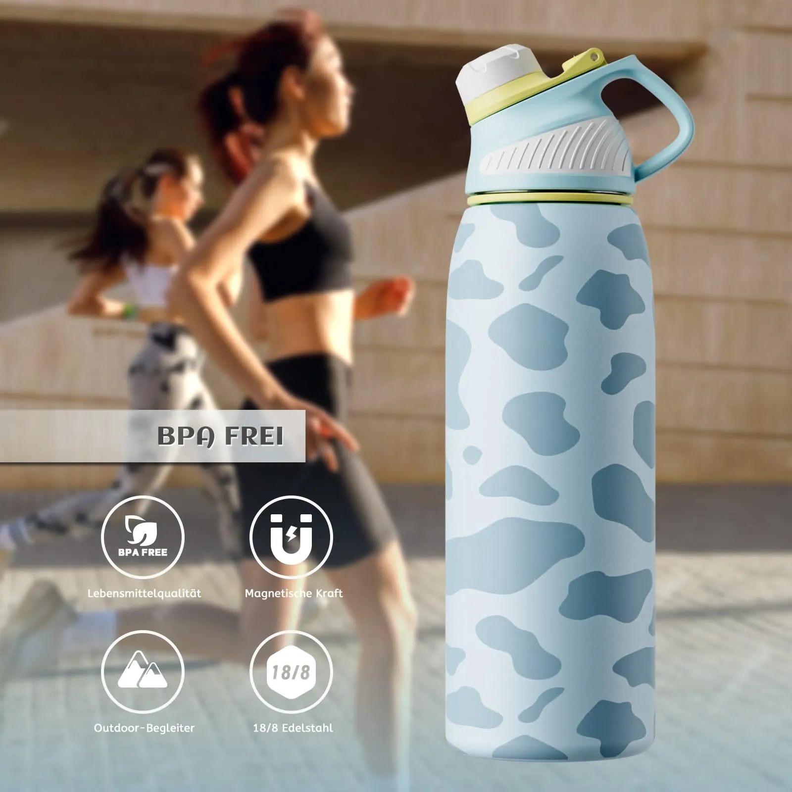 Fjbottle Borraccia sportiva in acciaio inox, 1 l, con coperchio magnetico - immagine 5