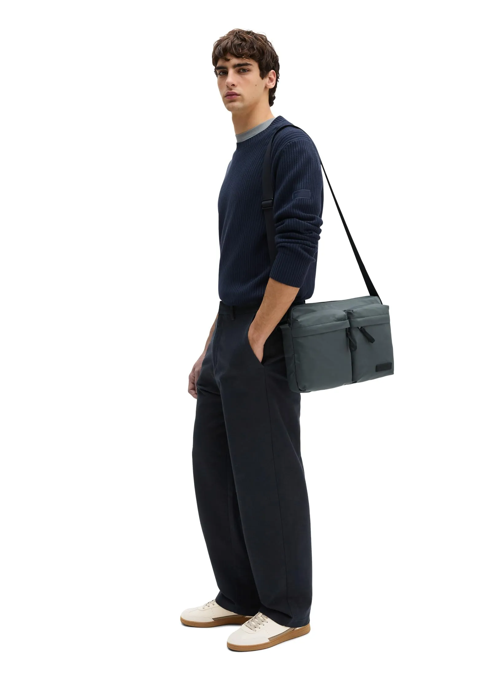 Marc O'Polo Uomo Borsa a Tracolla Crossbody Bag Idrorepellente Grigio - immagine 4