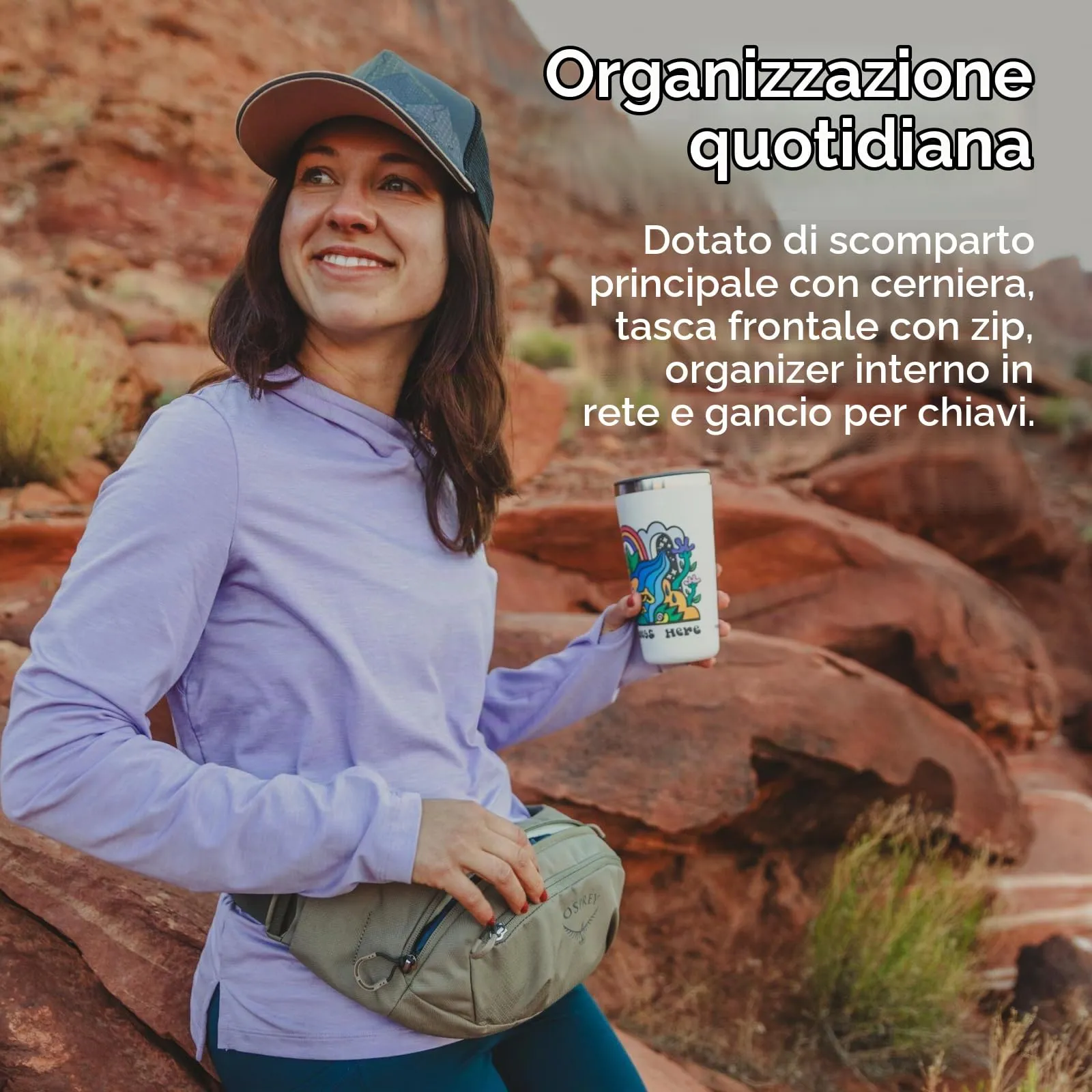 Osprey Daylite Marsupio, 2L, Torrent Blue - immagine 3
