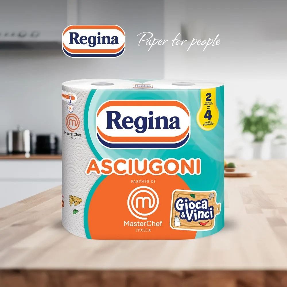 Regina Asciugoni, Carta Cucina 2 Veli, 2 Rotoli - immagine 4