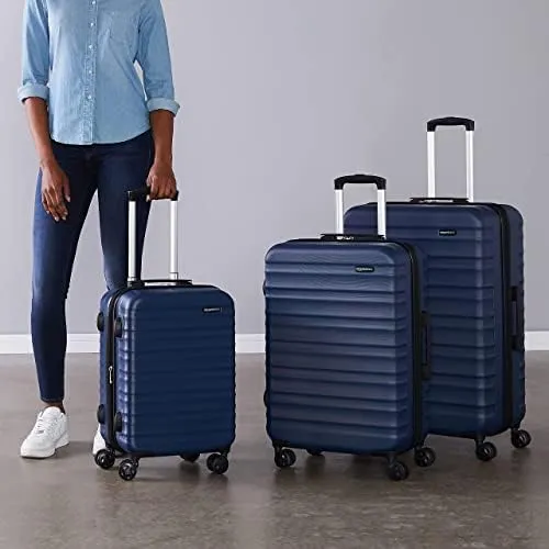 Amazon Basics Set Valigie Rigide ABS Espandibili (Piccola, Media, Grande), Blu Navy - immagine 6
