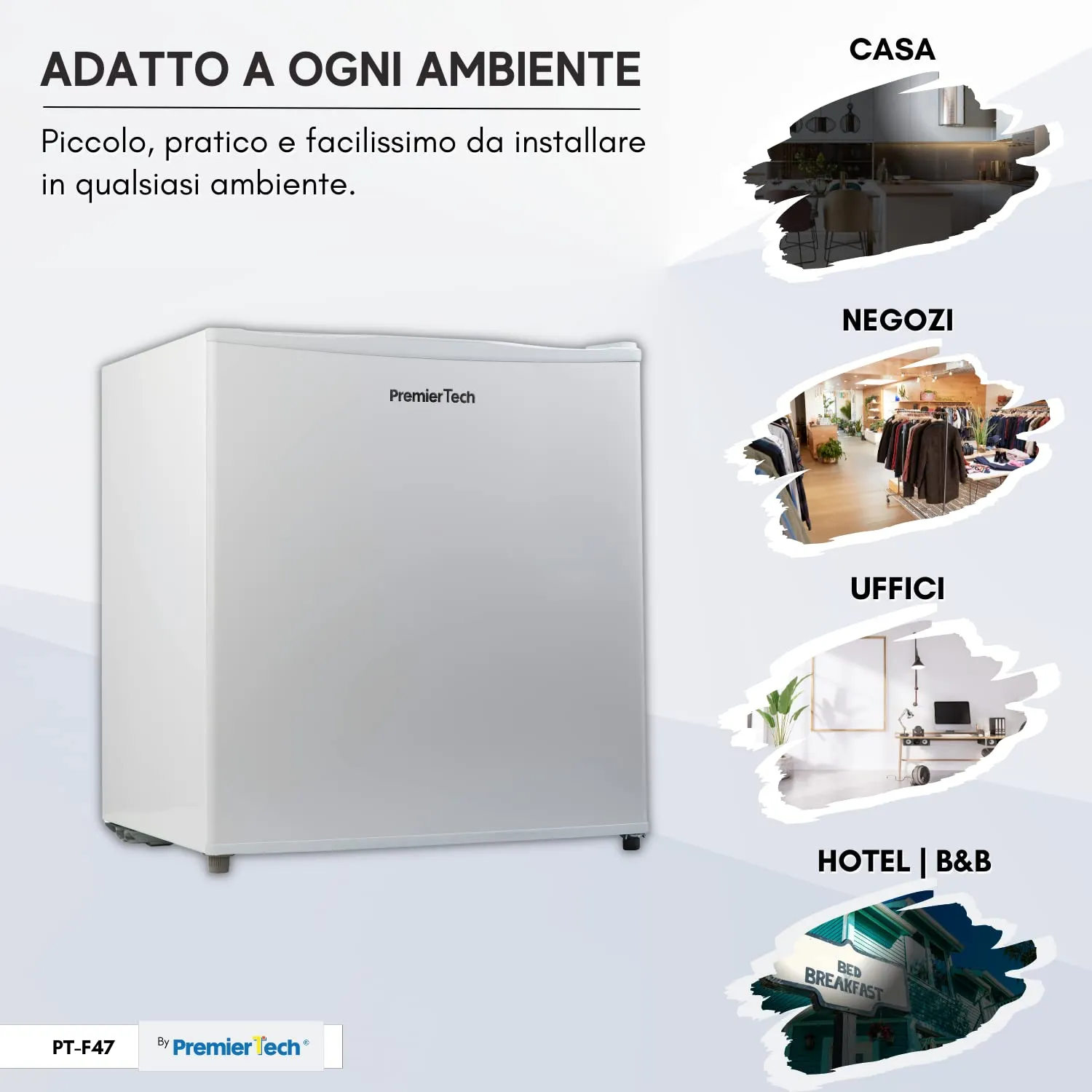 PremierTech Mini Frigo Bar 45 Litri PT-F47 Bianco - immagine 4