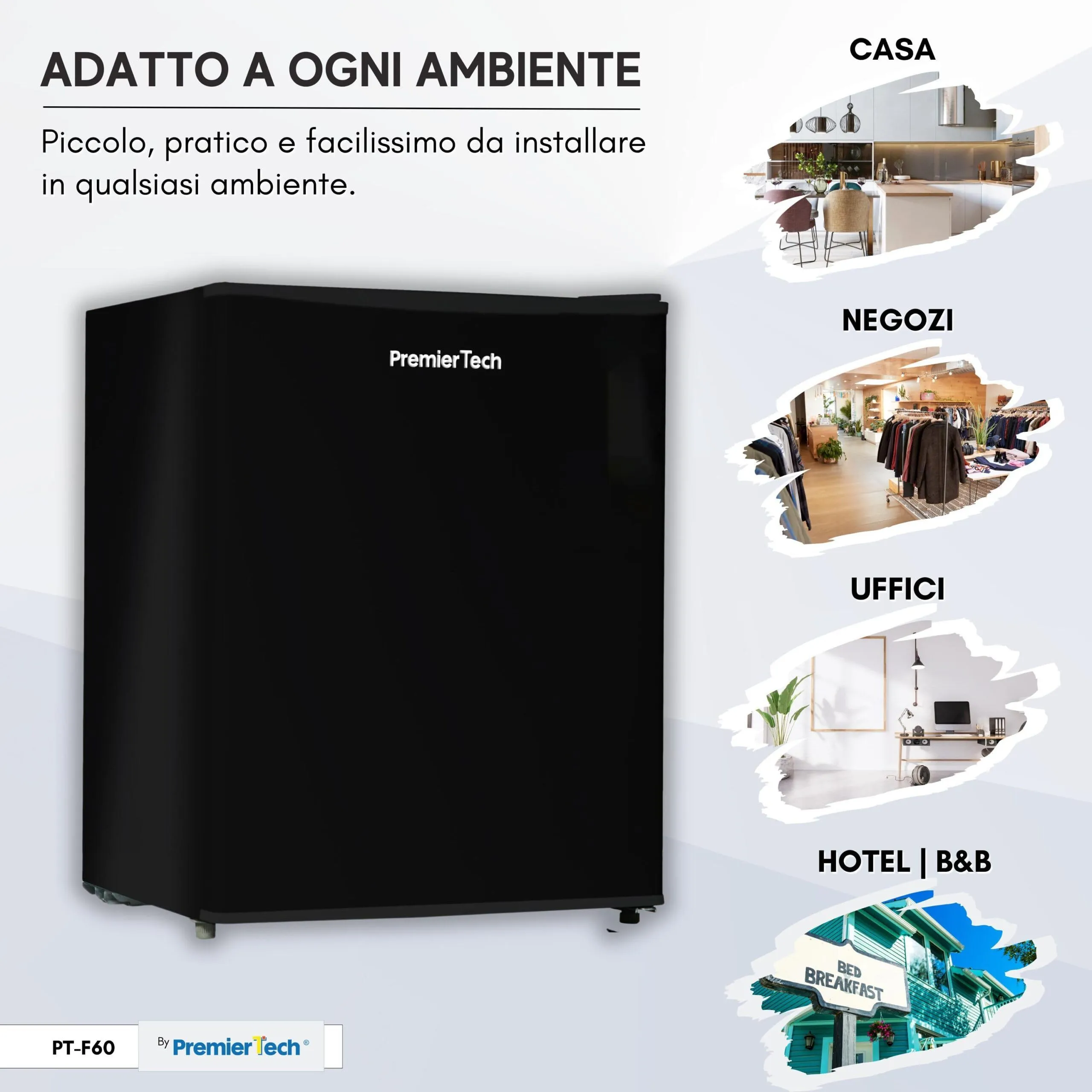 PremierTech Mini Frigo 58 Litri Nero PT-F60B - immagine 3