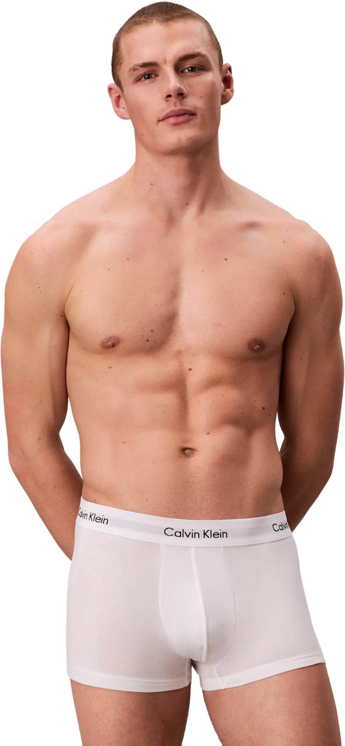 Calvin Klein Uomo Pantaloncini Boxer Vita Bassa, Confezione da 3, Bianco, XS - immagine 4