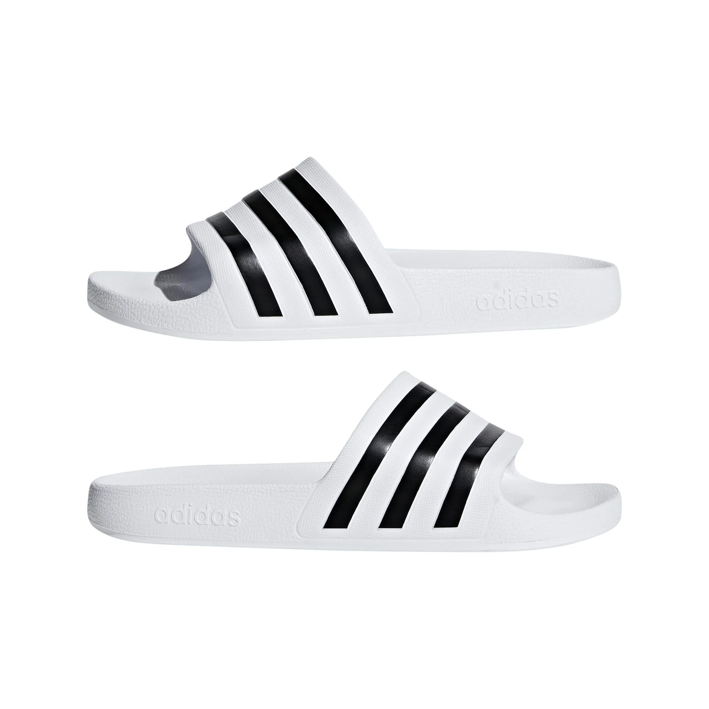 Adidas Adilette Aqua Slides - Cloud White / Core Black / Cloud White - UK 13 / EU 48.5 - immagine 2