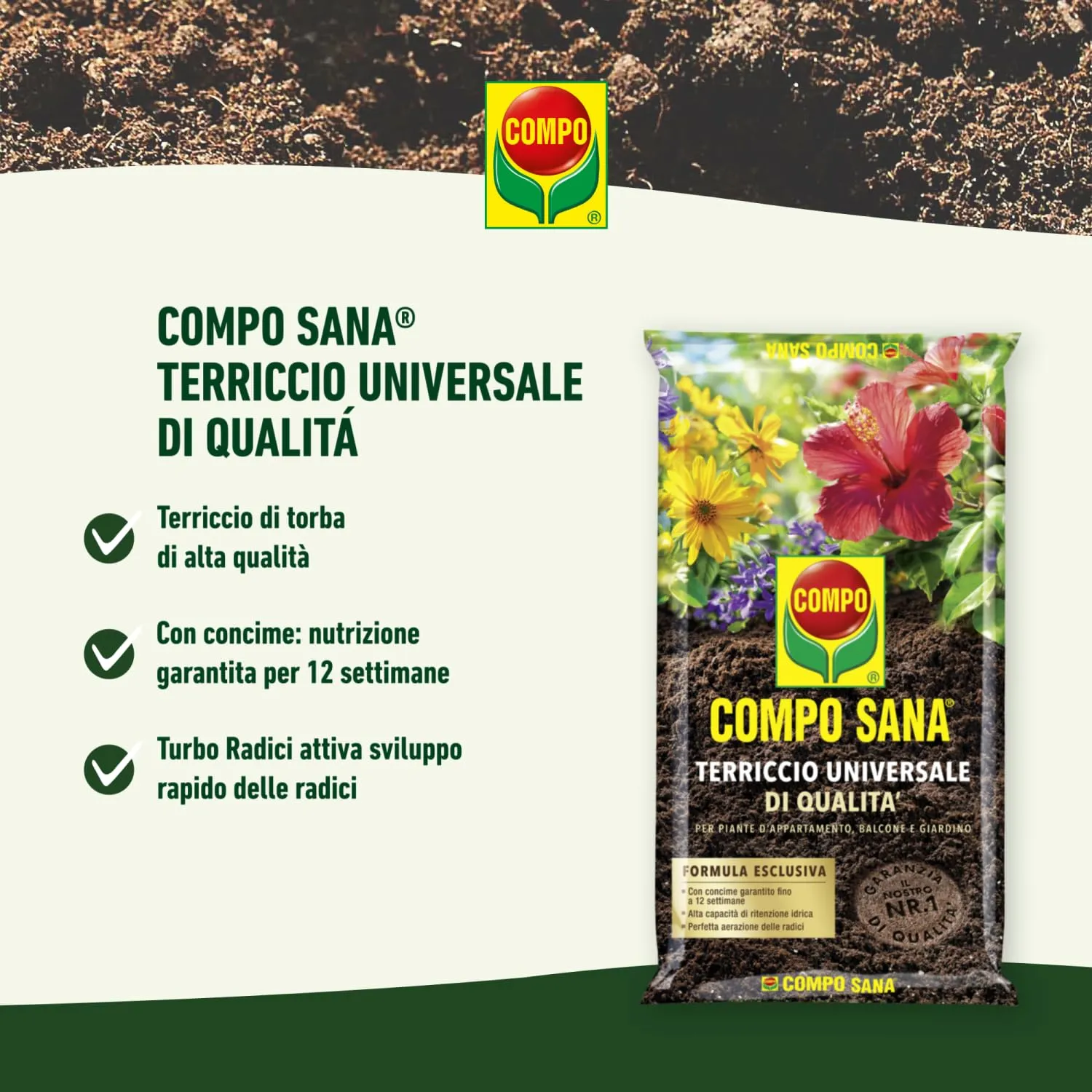 Compo Sana Terriccio Universale, 5L - immagine 2