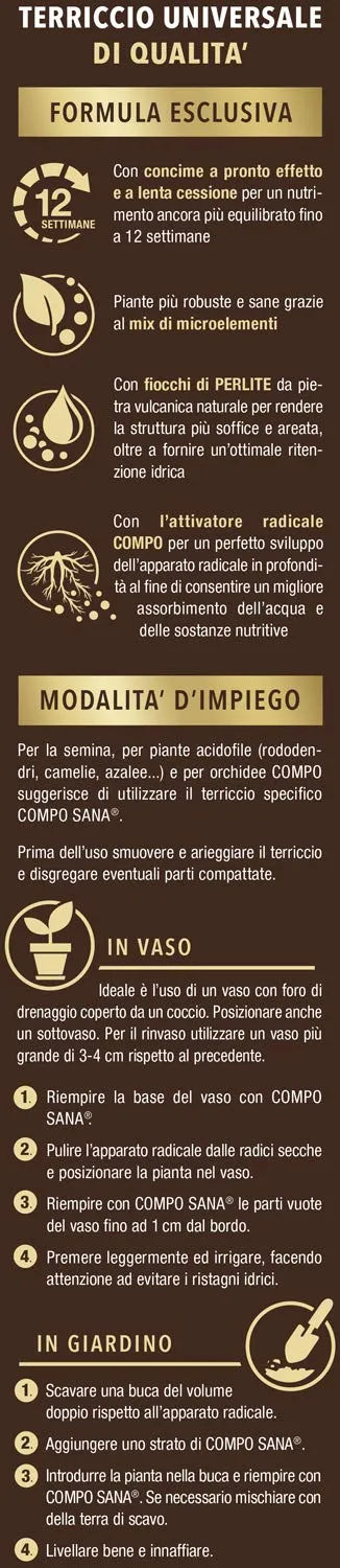 Compo Sana Terriccio Universale, 5L - immagine 5