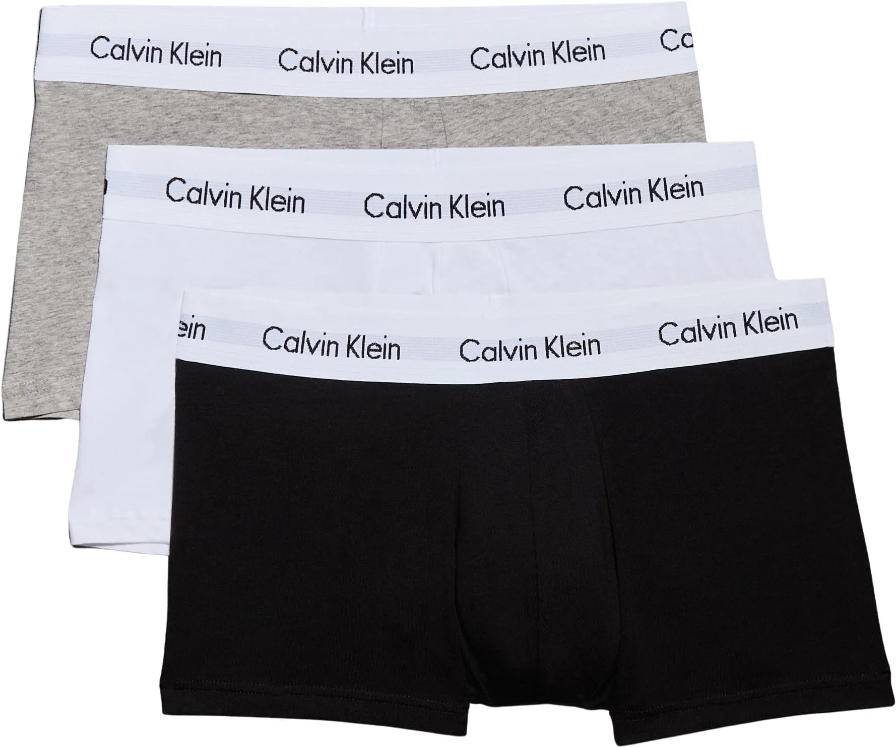 Calvin Klein Uomo Pantaloncini Boxer Vita Bassa, Confezione da 3, Multicolore (Black/White/Grey Heather), XS - immagine 1