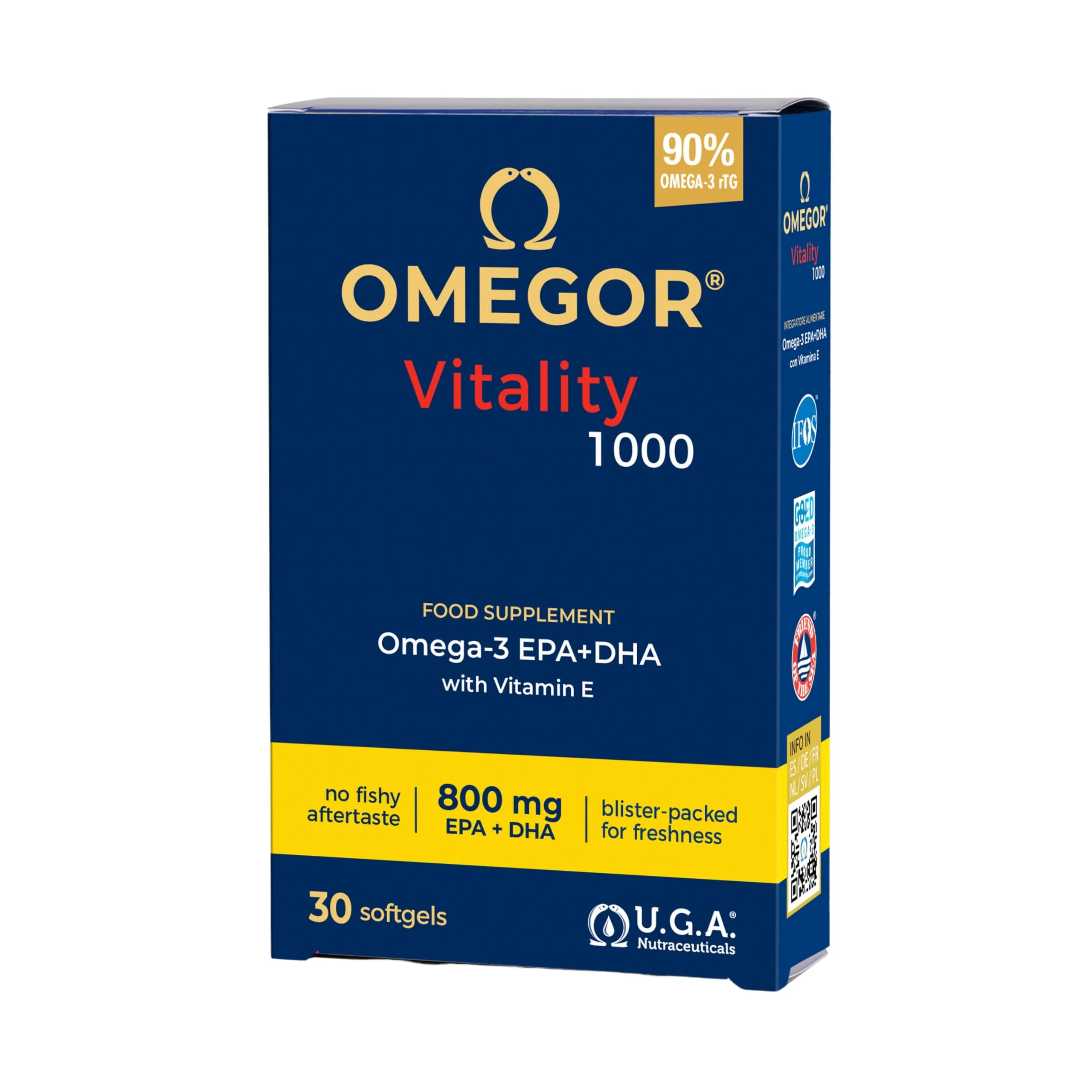 Omegor Vitality 1000 Omega 3 - EPA 535mg e DHA 268mg - 30 Capsule - immagine 1