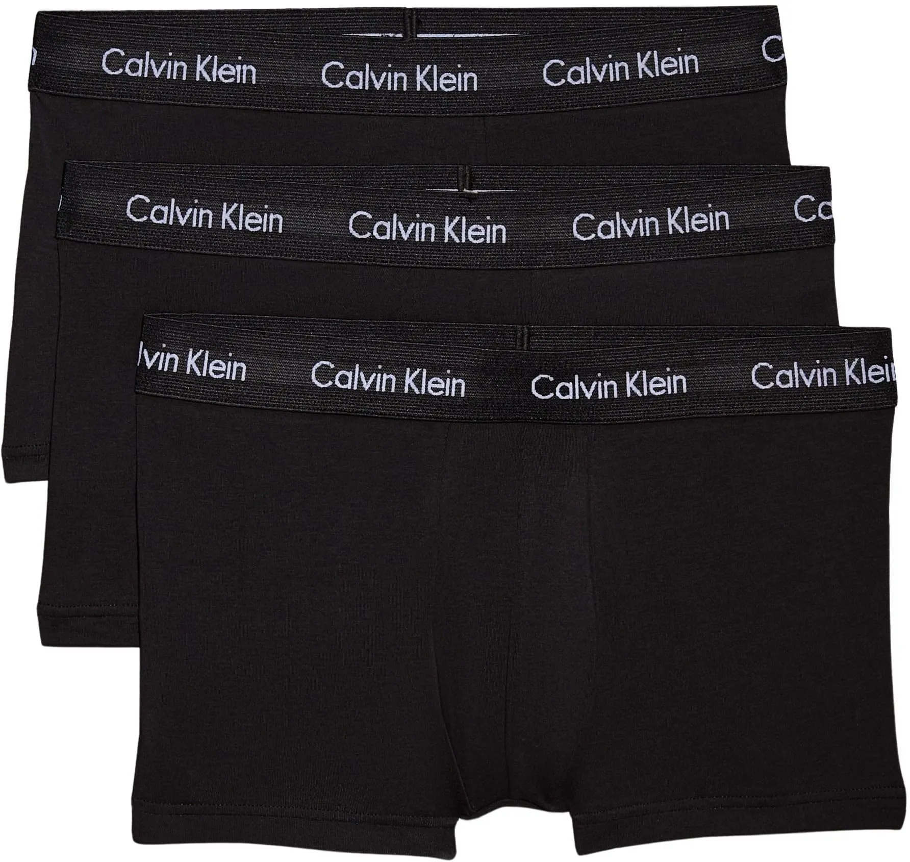 Calvin Klein Uomo Pantaloncini Boxer Vita Bassa, Confezione da 3, Nero, XS - immagine 1