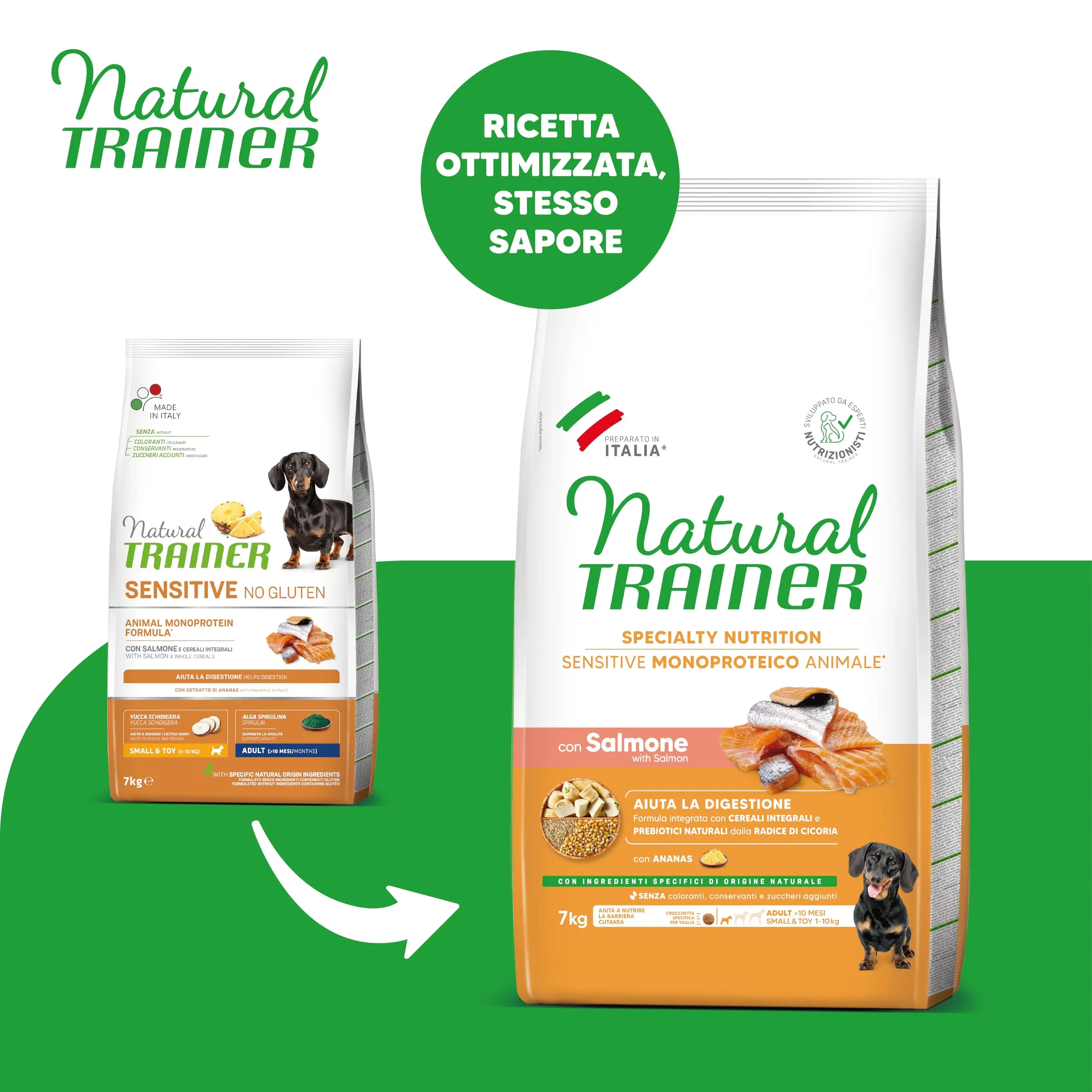 Trainer Natural Sensitive No Gluten Dog Food with Salmon, 7kg - immagine 2