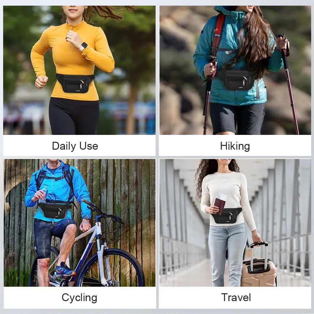 Aucuu Marsupio Impermeabile in Tessuto Oxford per Uomo e Donna, Sportivo Regolabile per Ciclismo, Running, Escursionismo e Trekking - immagine 10
