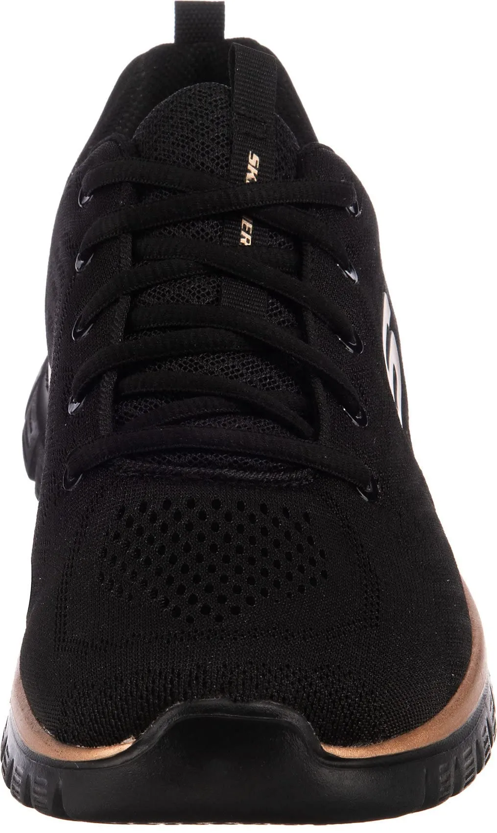 Skechers Graceful Get Connected Trainers - Black Mesh/Rose Gold Trim - 38.5 EU - immagine 4