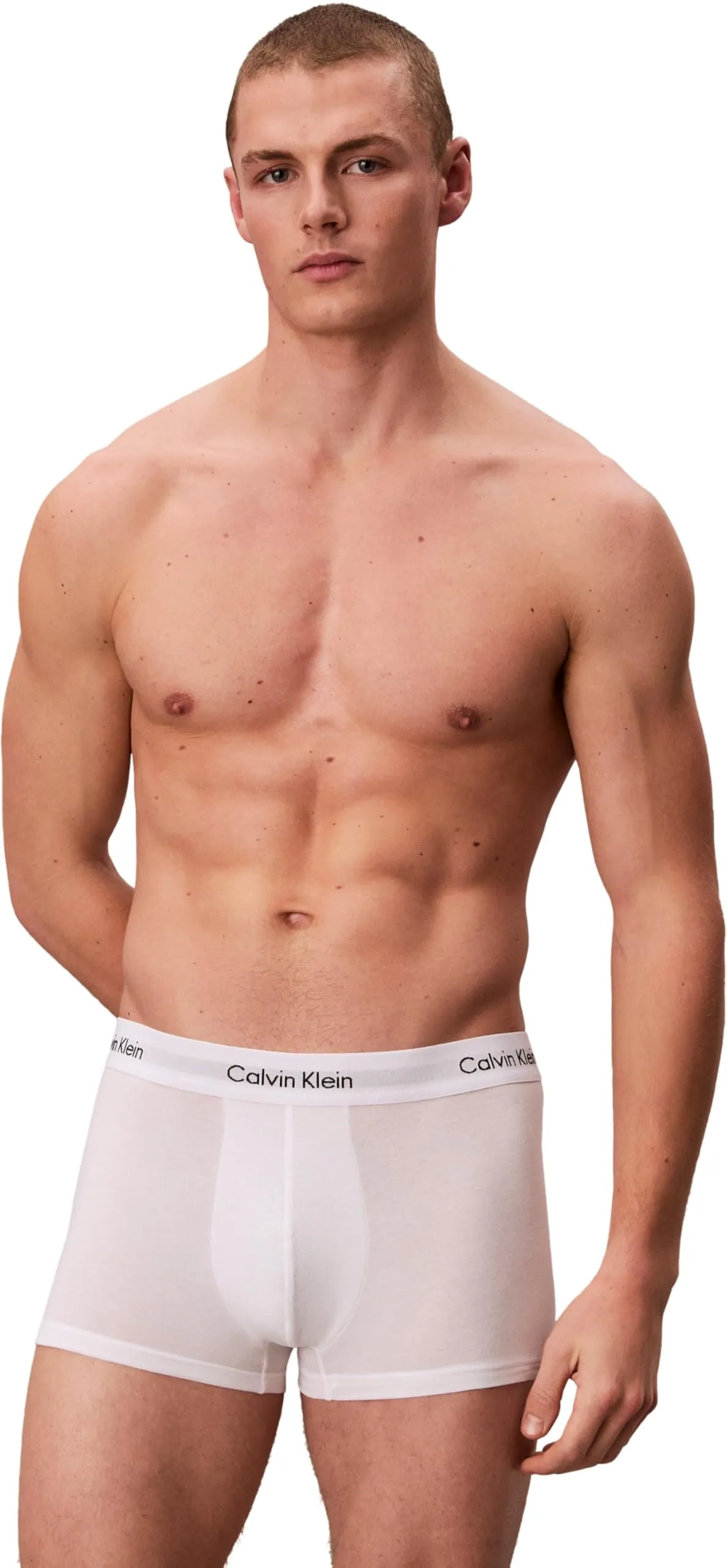 Calvin Klein Uomo Pantaloncini Boxer Vita Bassa, Confezione da 3, Multicolore (White/B&W Stripe/Black), L - immagine 3