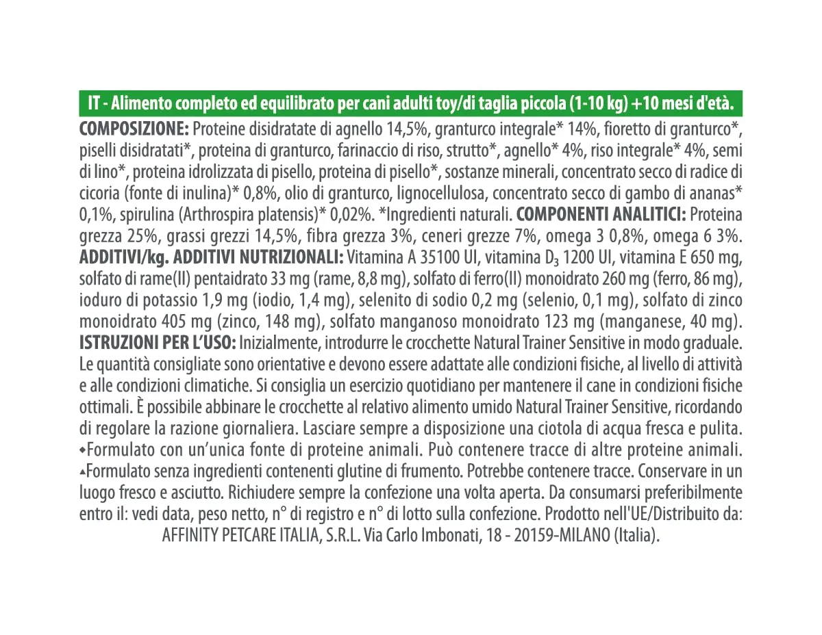 Trainer Natural Sensitive No Gluten Dog Food with Lamb, Adult, 7kg - immagine 4