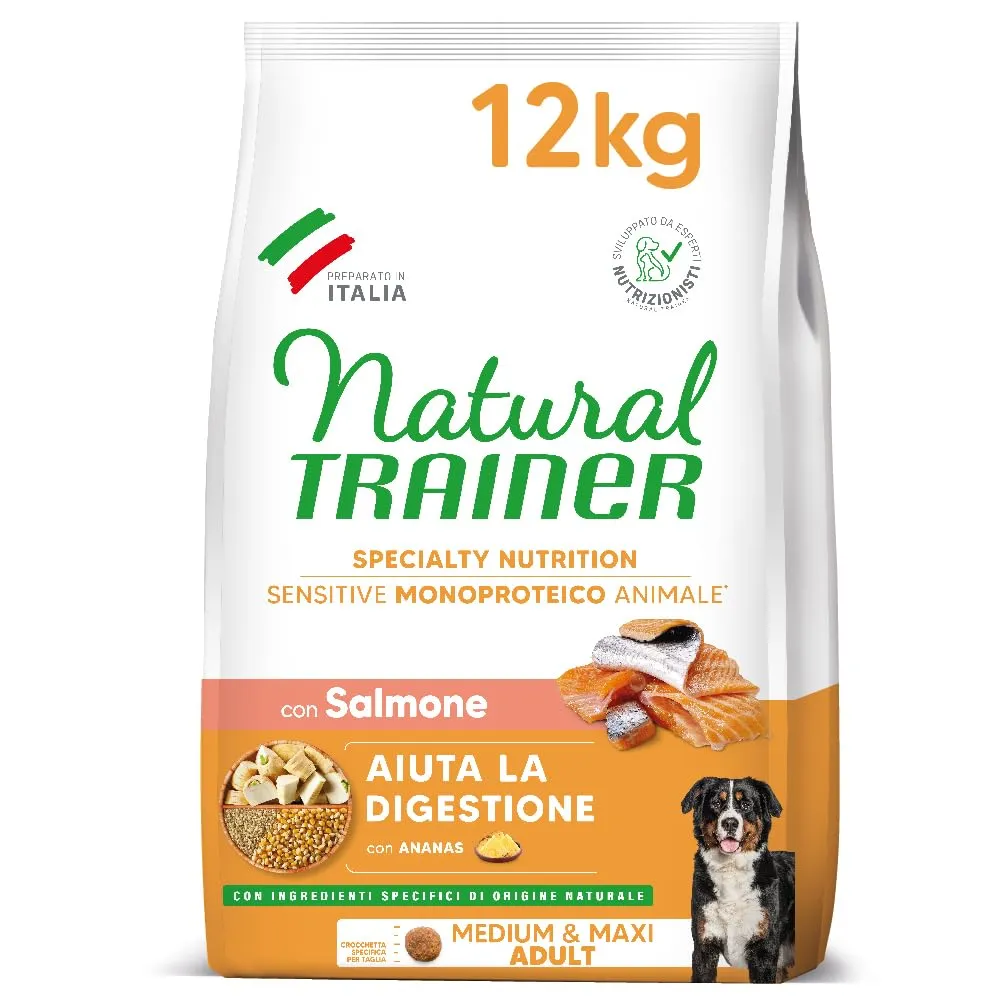 Trainer Sensitive No Gluten Adult Salmon and Whole Grains, 12 kg - immagine 1