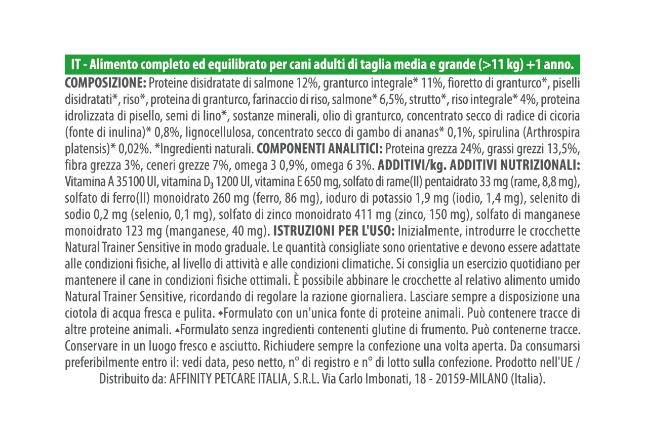 Trainer Sensitive No Gluten Adult Salmon and Whole Grains, 12 kg - immagine 4