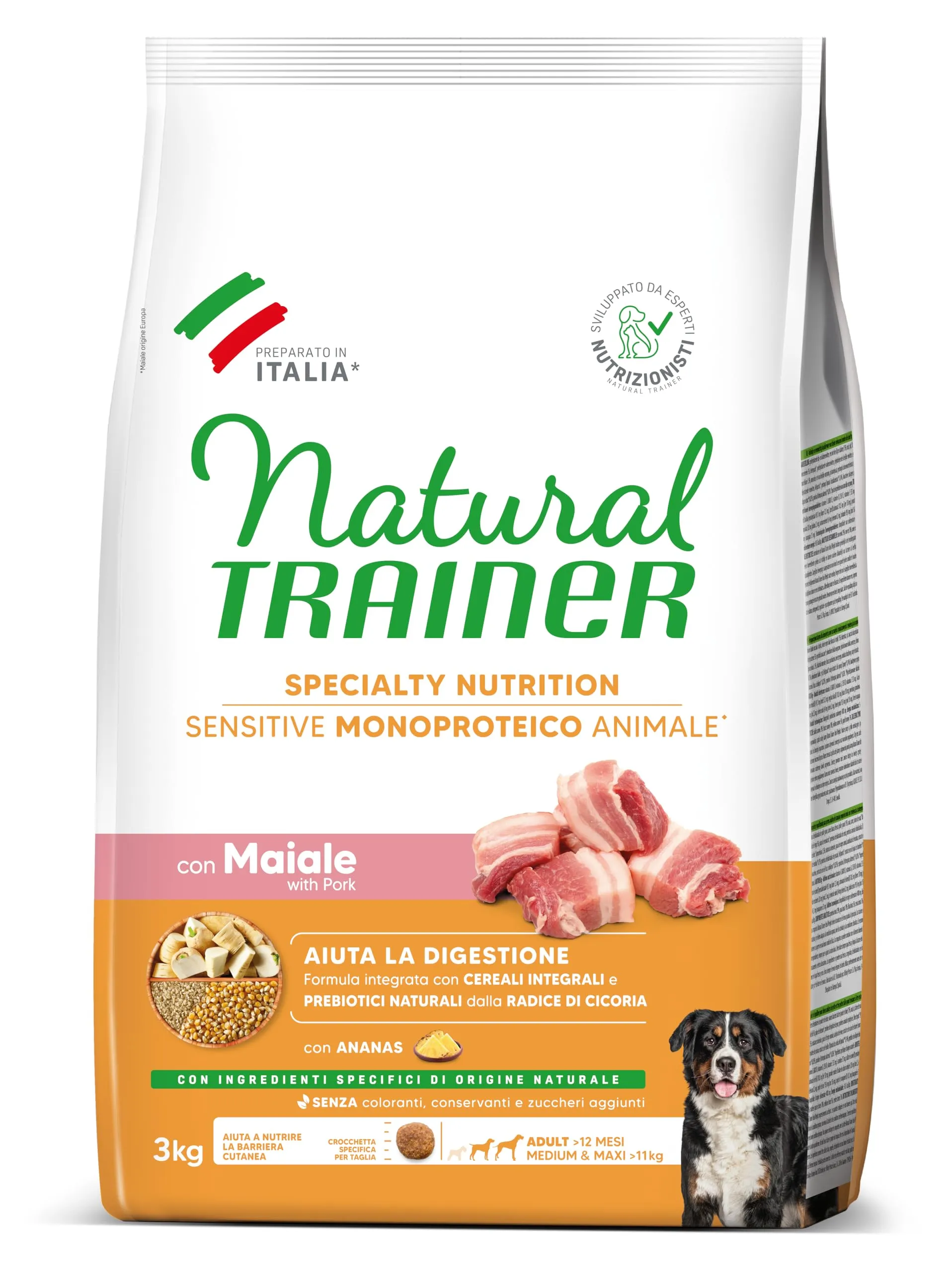 Trainer Sensitive No Gluten Cibo Per Cani Adulti Con Maiale, 3 kg - immagine 6