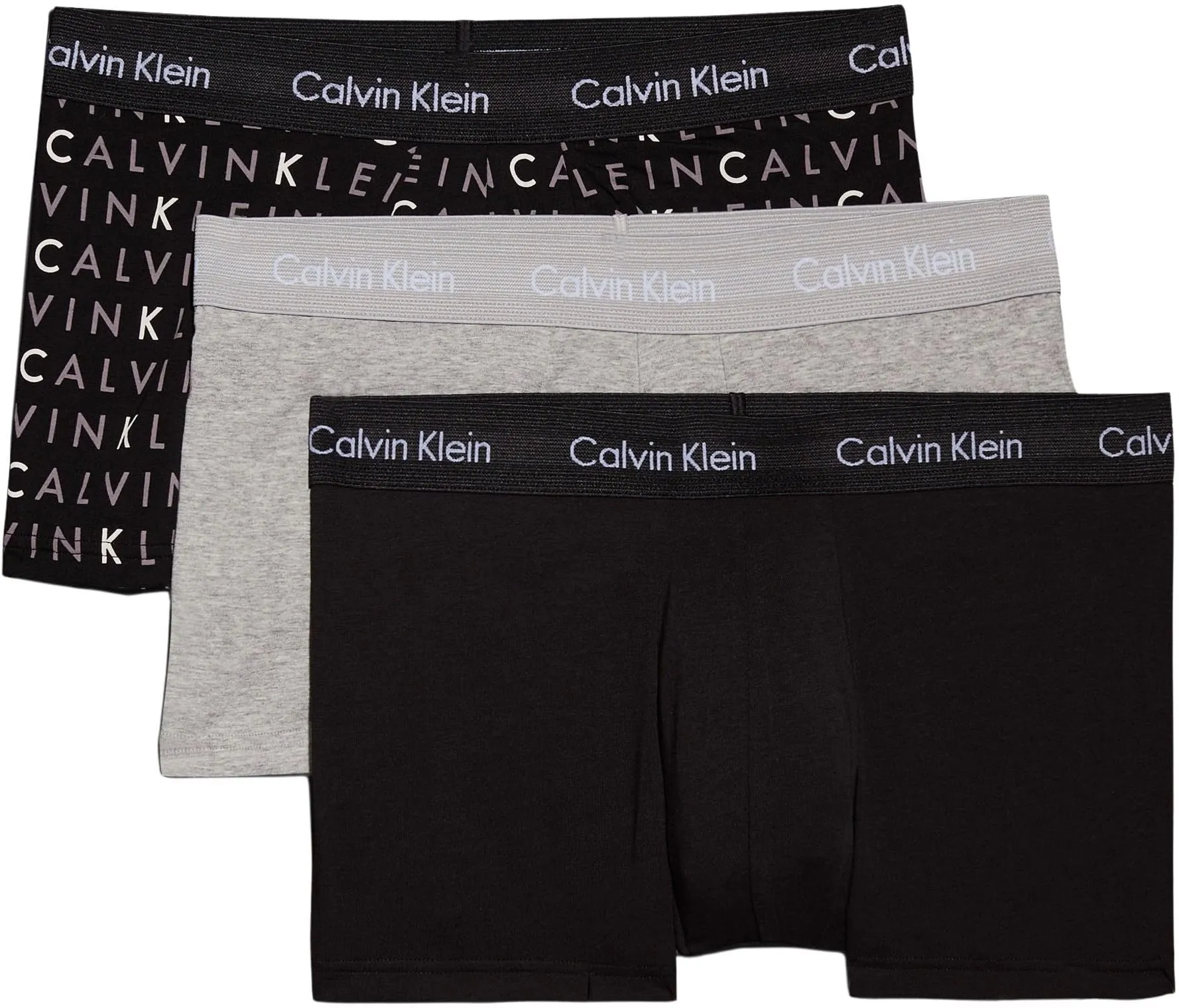 Calvin Klein Uomo Pantaloncini Boxer Vita Bassa, Confezione da 3, Multicolore (Black/Grey Heather/Subdued Logo), S - immagine 1