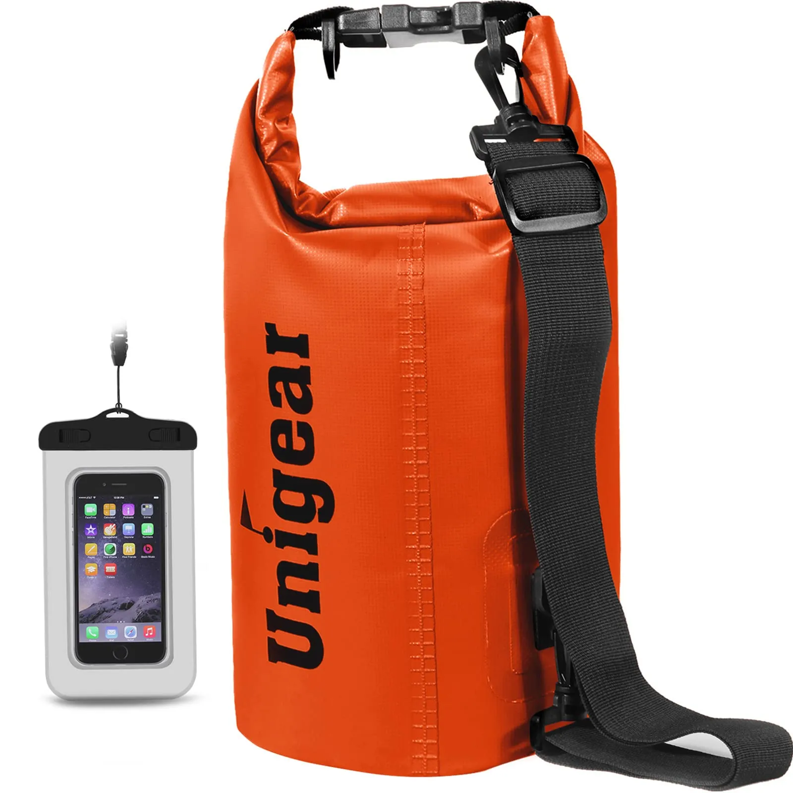 Unigear Borsa Impermeabile 30L Arancione con Custodia per Telefono - immagine 1