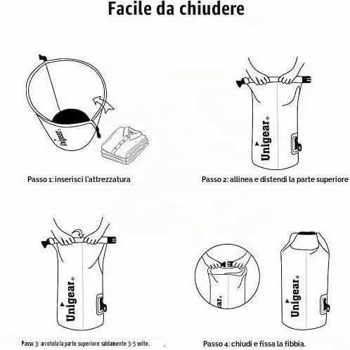 Unigear Borsa Impermeabile 30L Arancione con Custodia per Telefono - immagine 5
