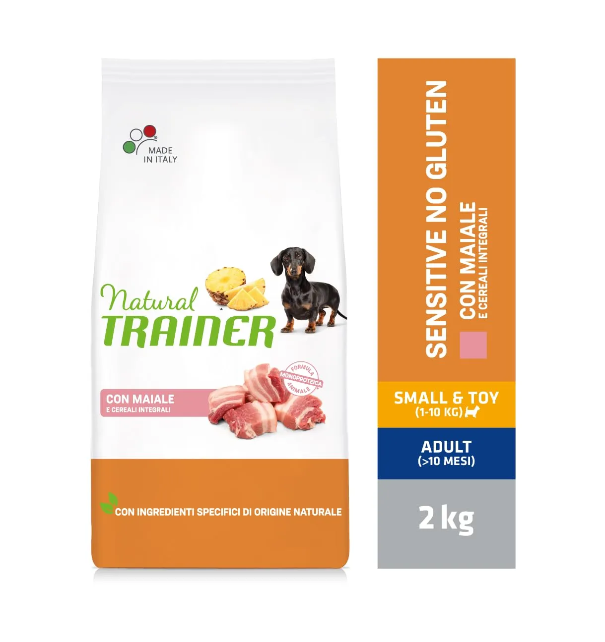 Trainer Natural Sensitive No Gluten Dog Food Adult with Pork, 2kg - immagine 2