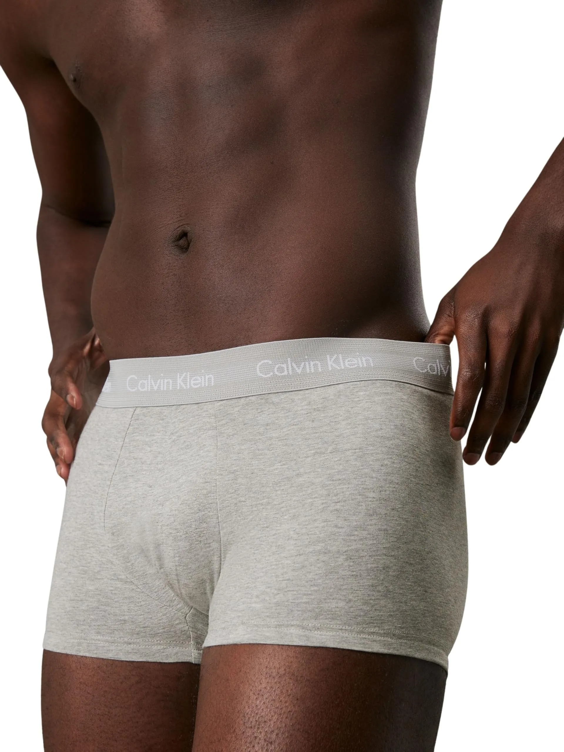 Calvin Klein Uomo Pantaloncini Boxer Vita Bassa, Confezione da 3, Multicolore (Black/Grey Heather/Subdued Logo), L - immagine 5
