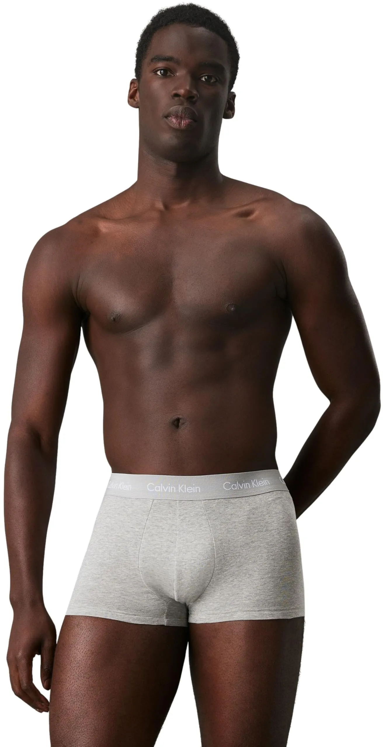 Calvin Klein Uomo Pantaloncini Boxer Vita Bassa, Confezione da 3, Multicolore (Black/Grey Heather/Subdued Logo), M - immagine 3