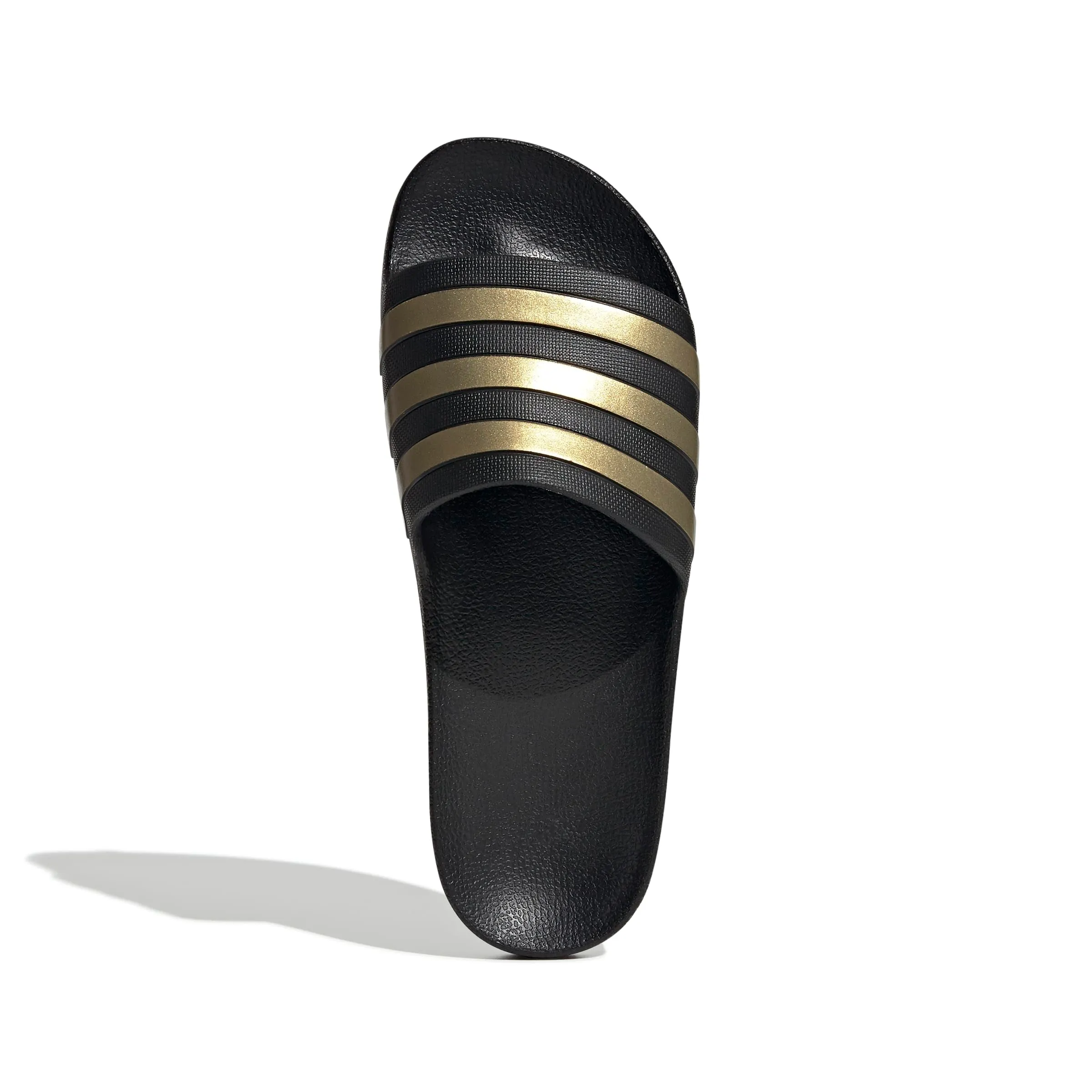 Adidas Adilette Aqua Slides - Core Black/Gold Metallic - UK 7/EU 40.5 - immagine 7