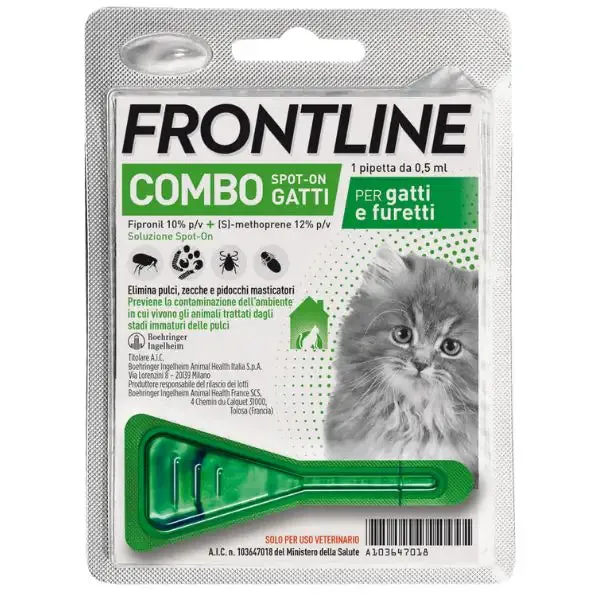 Frontline Combo Gatti Antiparassitario Contro Pulci, Zecche e Pidocchi, 1 Pipetta - immagine 1