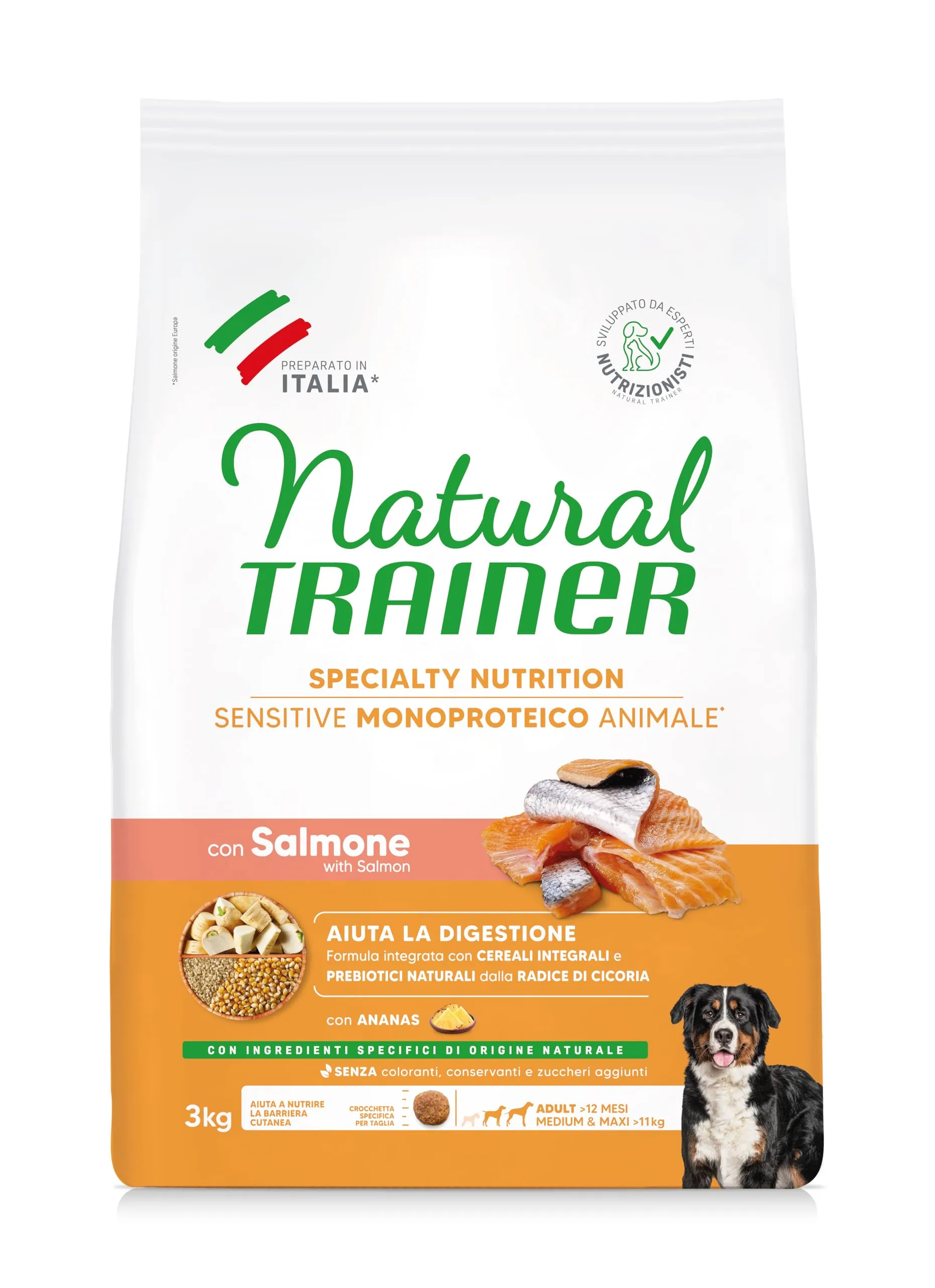 Trainer Natural Sensitive No Gluten Dog Food with Salmon, 3kg - immagine 6