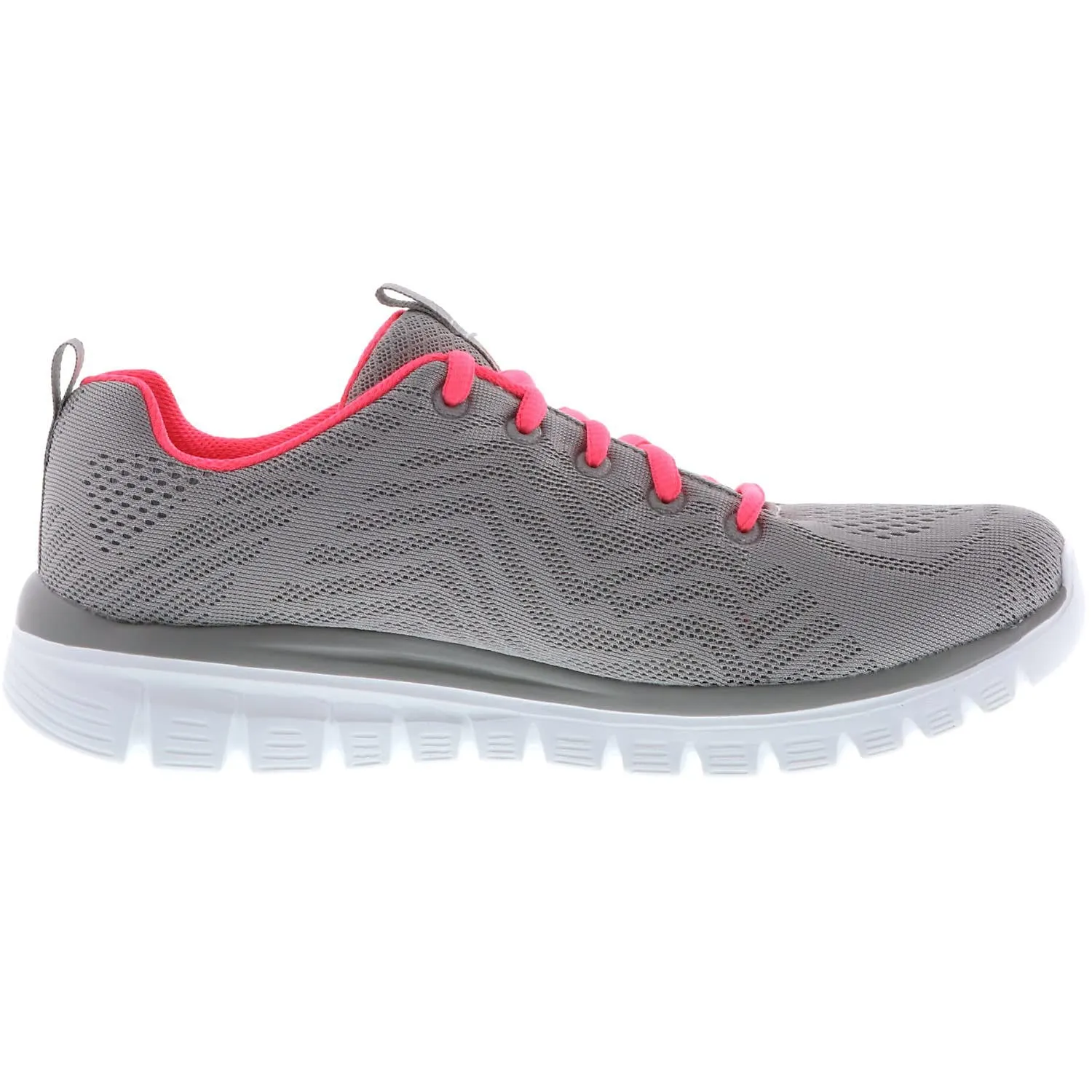 Skechers Graceful Get Connected Women's Sneaker, Gray Mesh Coral Trim, 42 EU - immagine 7