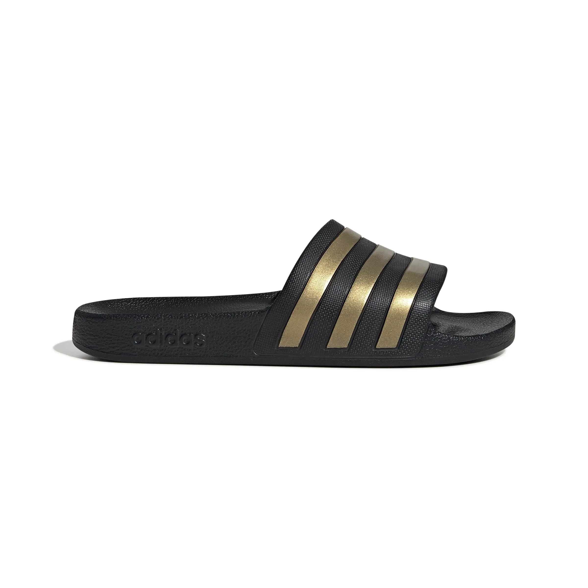 Adidas Adilette Aqua Slides - Core Black / Gold Metallic / Core Black - 43 EU - immagine 2