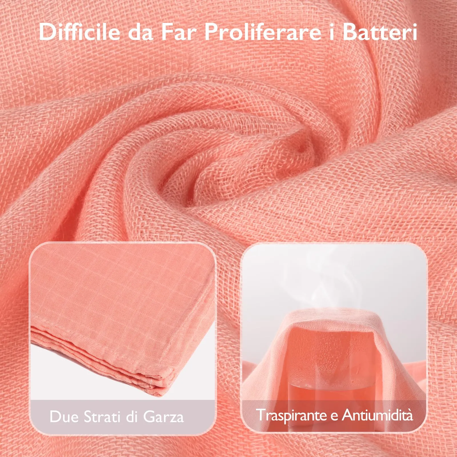 momcozy Mussole Neonato in Cotone di Bambù, 120x120 cm, 4 Pezzi, Floreale - immagine 4