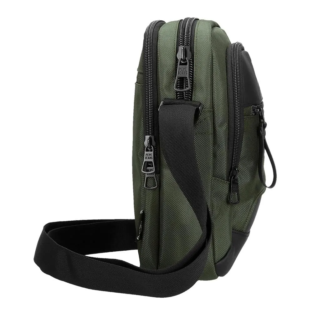 Pepe Jeans Bromley Borsa a Tracolla Grande, Verde, Poliestere, 22x27x8 cm - immagine 2