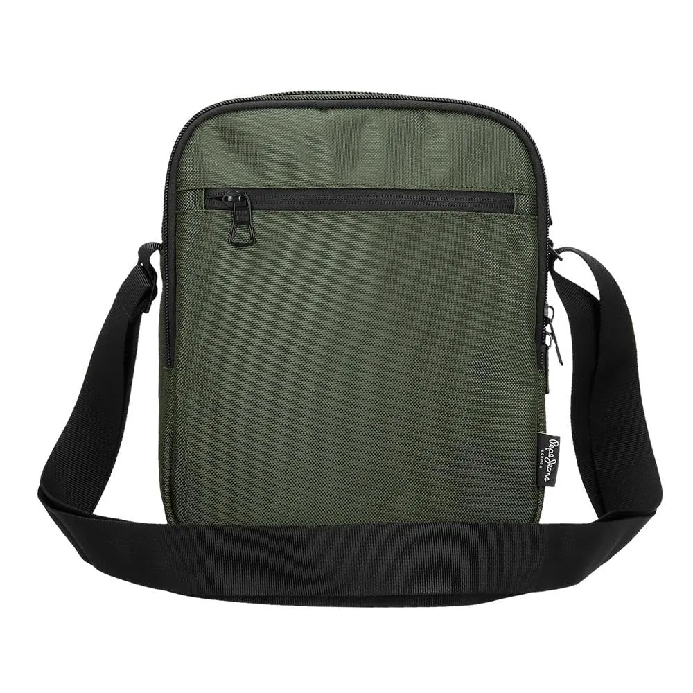 Pepe Jeans Bromley Borsa a Tracolla Grande, Verde, Poliestere, 22x27x8 cm - immagine 3